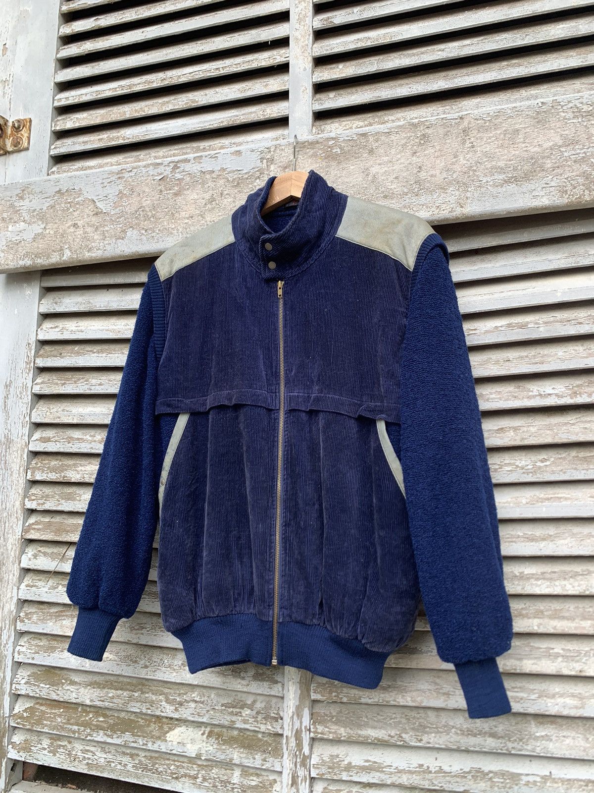 Vintage THRASHED Tokyo Zip Up Suede Bomber Jacket Size US M / EU 48-50 / 2 - 6 Thumbnail