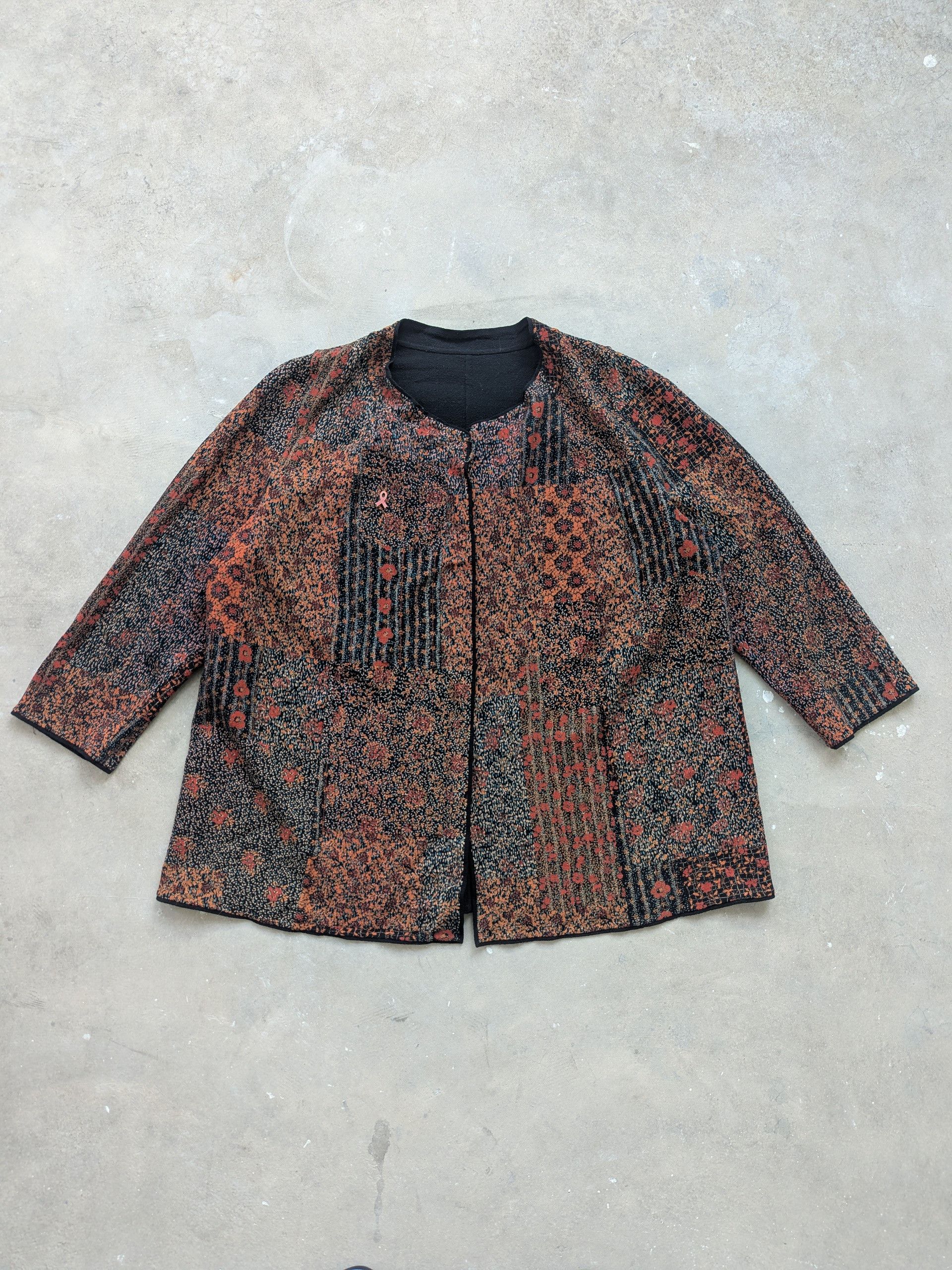 Japanese Brand × Vintage 🇯🇵 Vintage Cardigan Jacket Art Motif Size M / US 6-8 / IT 42-44 - 1 Thumbnail
