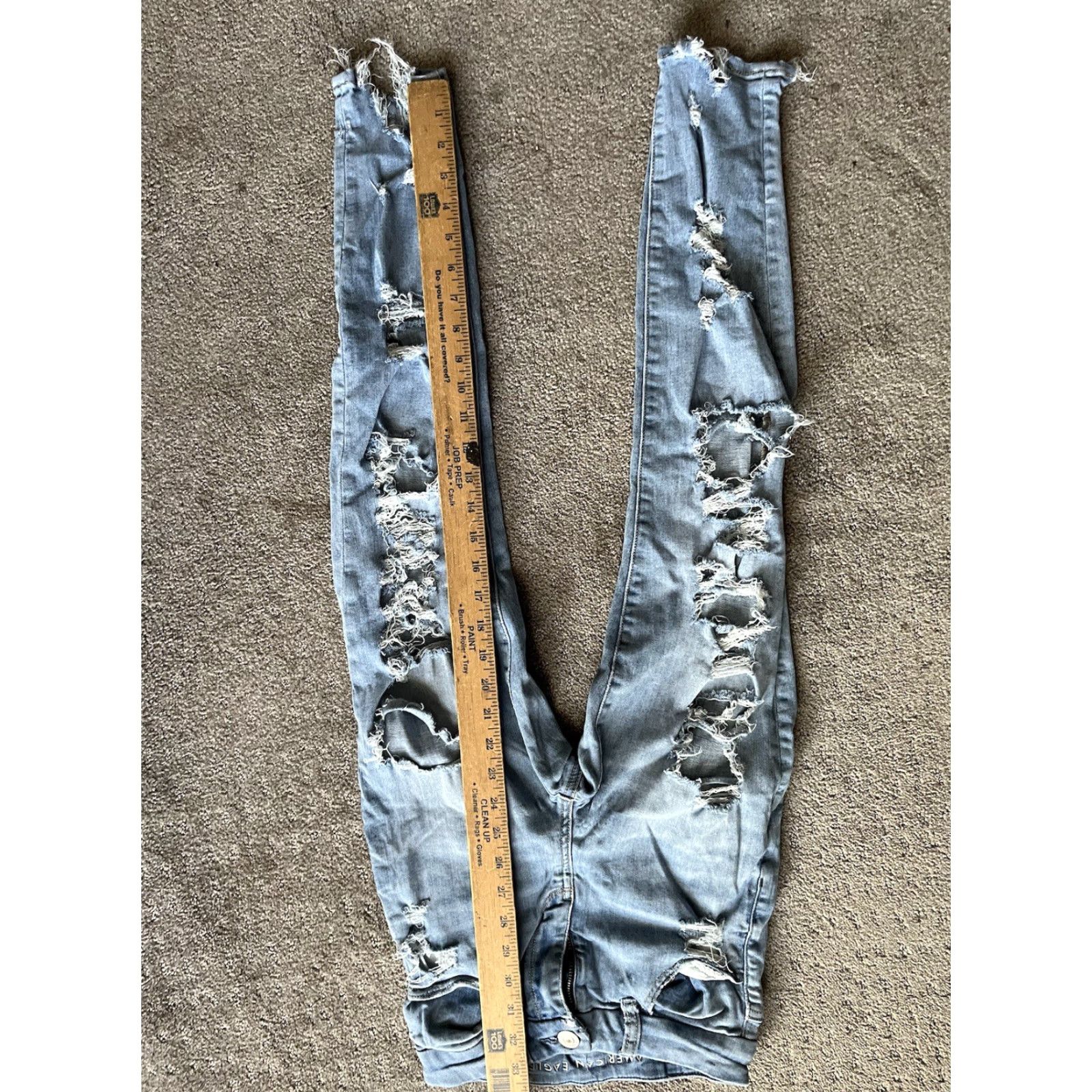 American Eagle Outfitters American Eagle Outfitters Jegging Jeans Womens 00 Blue High Rise Distressed Crop 5-Pocket Stretch Denim Size 24" / US 00 / IT 34 - 7 Thumbnail