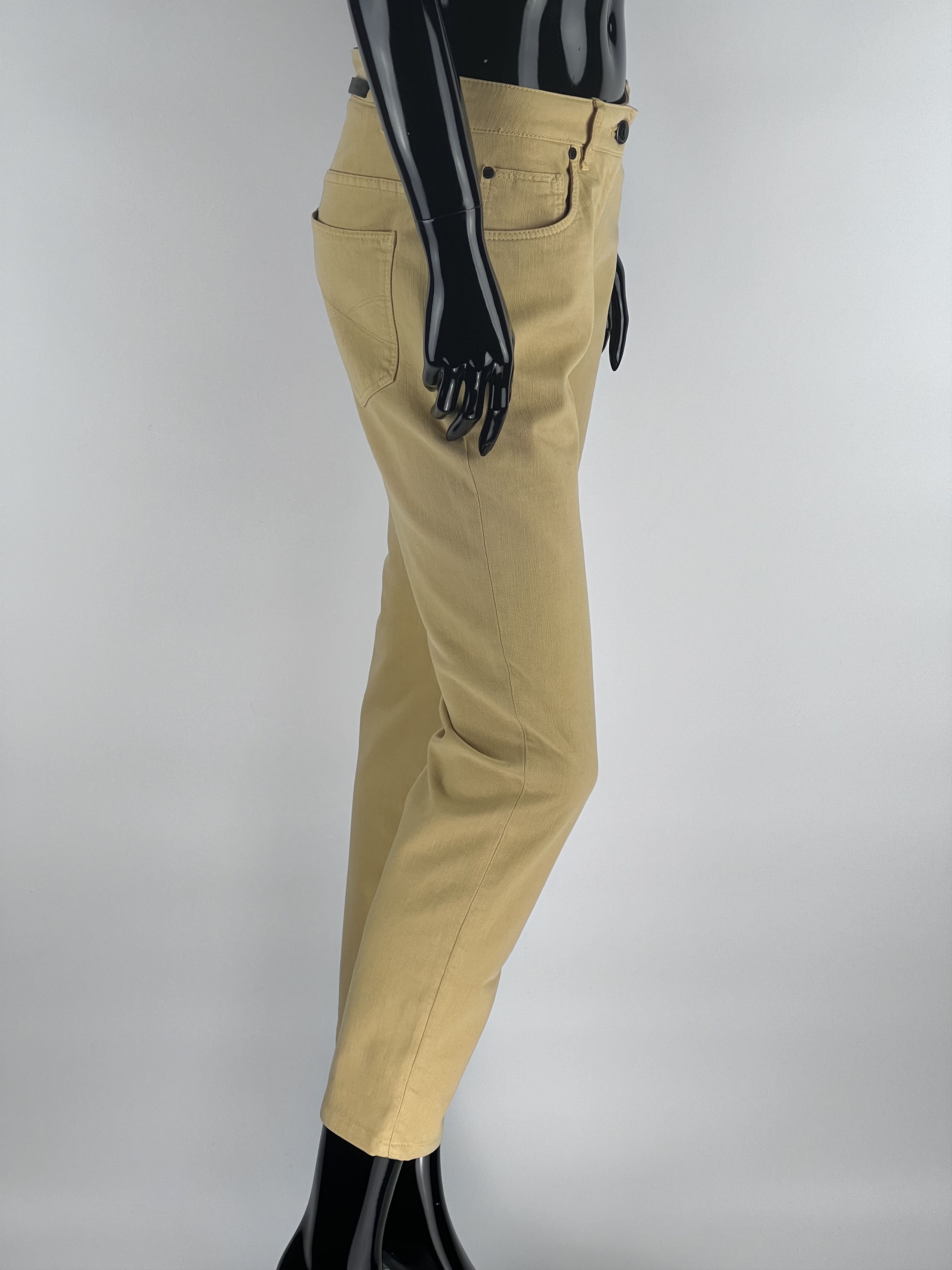 Brunello Cucinelli Brunello Cucinelli Yellow Cropped Jeans Womens Size IT40 Size 27" / US 4 / IT 40 - 2 Thumbnail