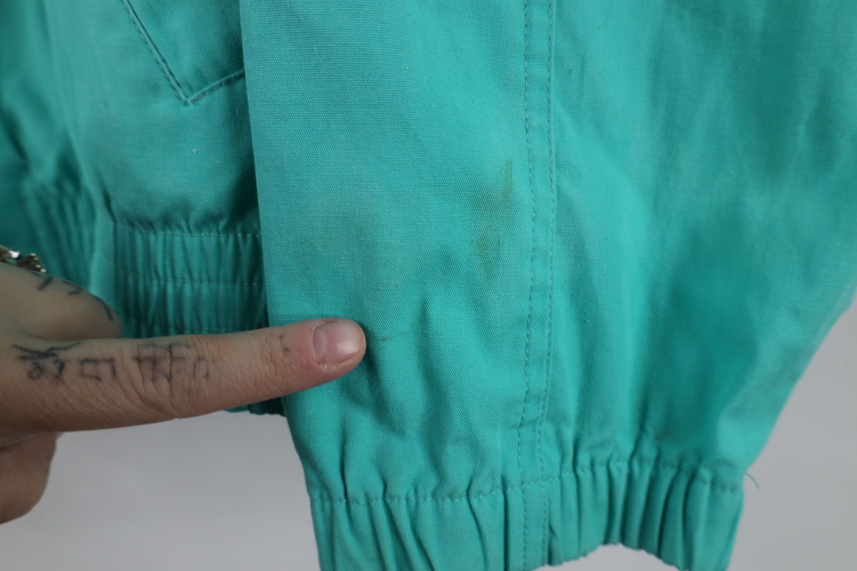 Vintage Vintage 90s Streetwear Blank Full Zip Bomber Jacket Teal Size XL / US 12-14 / IT 48-50 - 5 Thumbnail