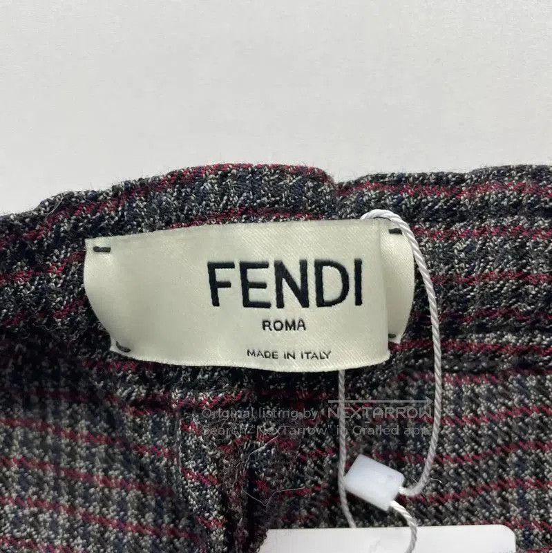 Fendi Fendi Gray Cotton Casual Pants for Women . Size 23" - 3 Thumbnail