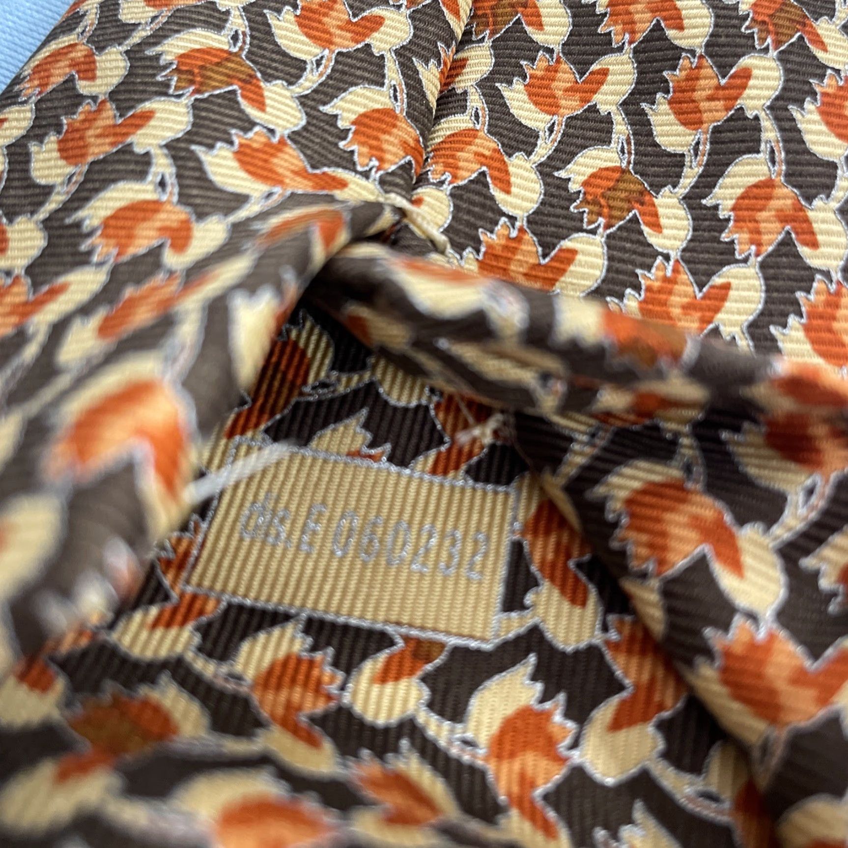 Brioni Brioni Silk Tie Men 3.5x62" Long Geometric Leaves Pattern Dress Business Necktie Size ONE SIZE - 7 Thumbnail