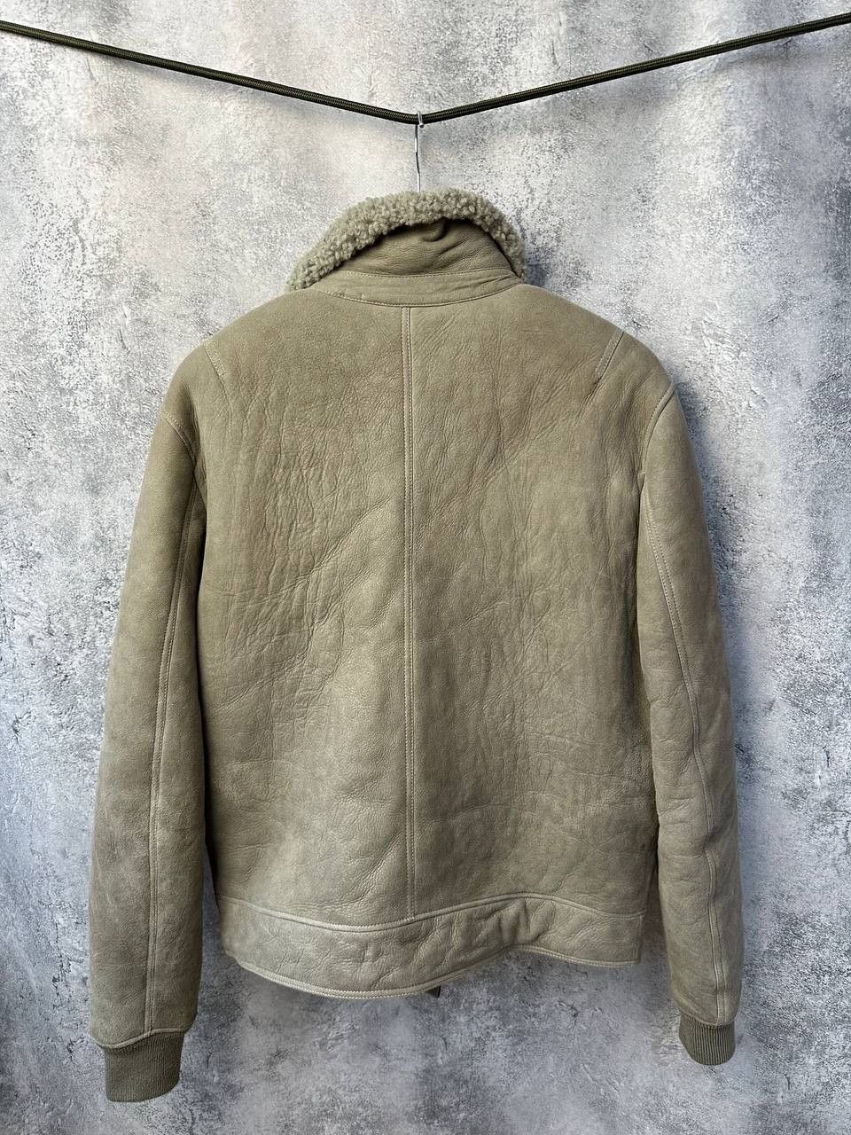 Reiss REISS Shearling Bomber Jacket Toni Grey Sheepskin Size US L / EU 52-54 / 3 - 3 Thumbnail