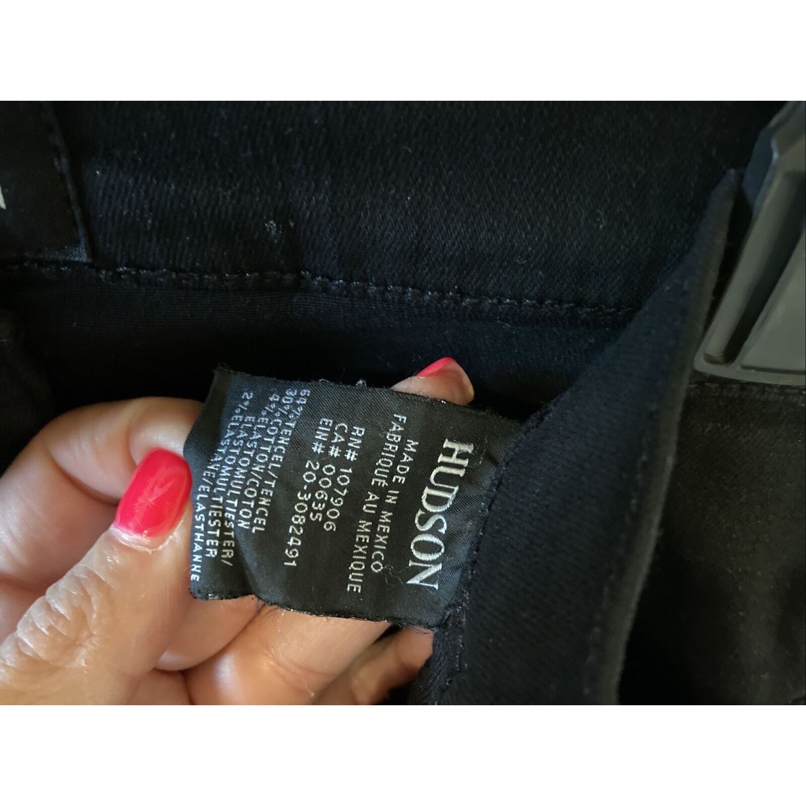 Hudson Hudson Pencil Jean Skirt Mid Rise Robbie Black Coated 25 Size 25" / US 0 / IT 36 - 4 Thumbnail
