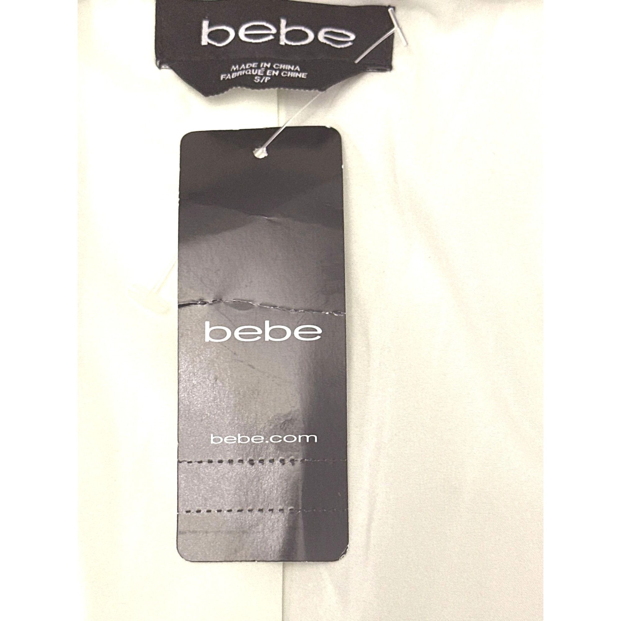 Bebe Bebe Small White Danica Studded Leather Zip Vest Y2K Moto Gl Size S / US 4 / IT 40 - 7 Thumbnail