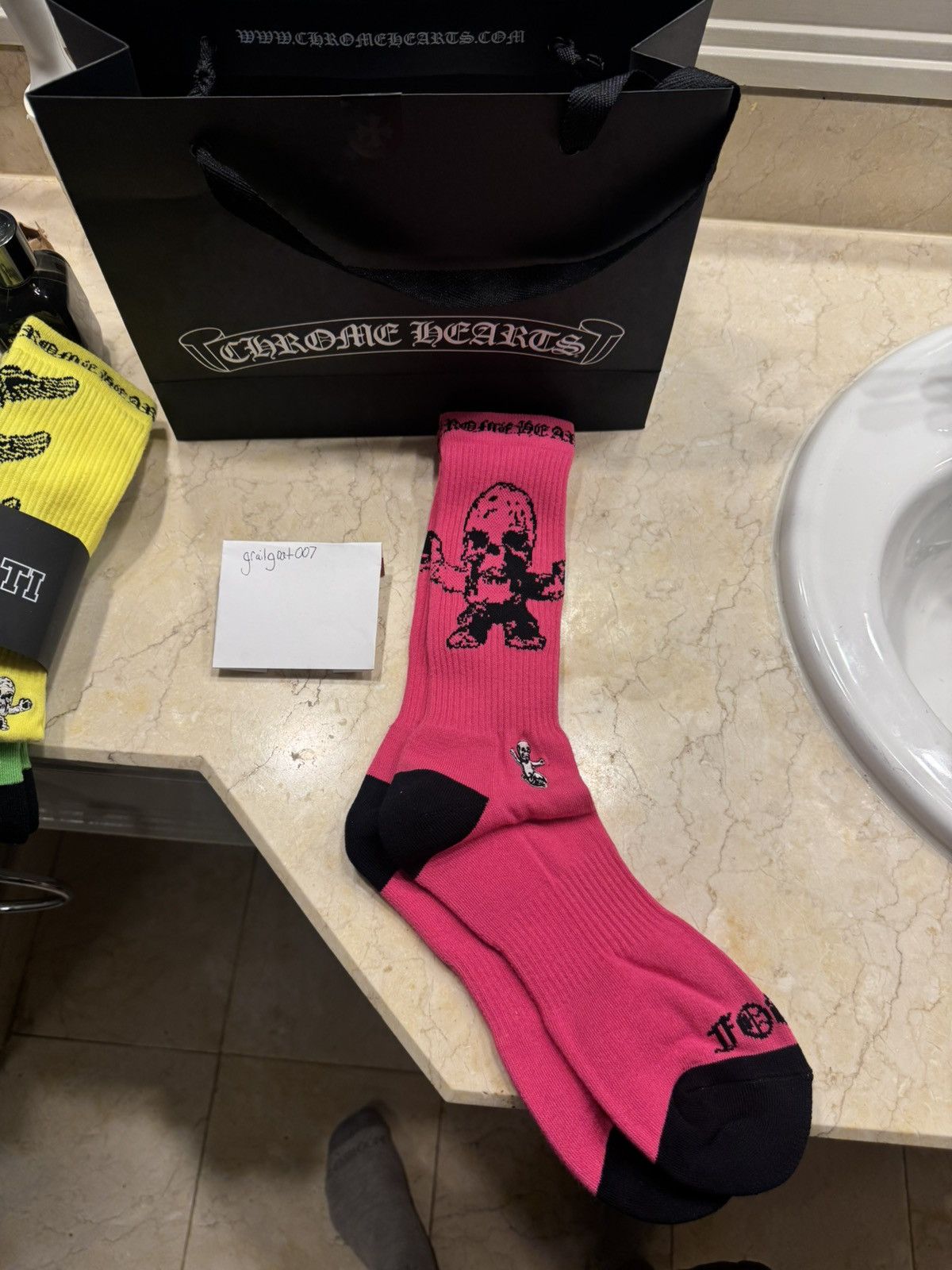 Chrome Hearts Woman's Sport Sock Medium Yellow | Grailed