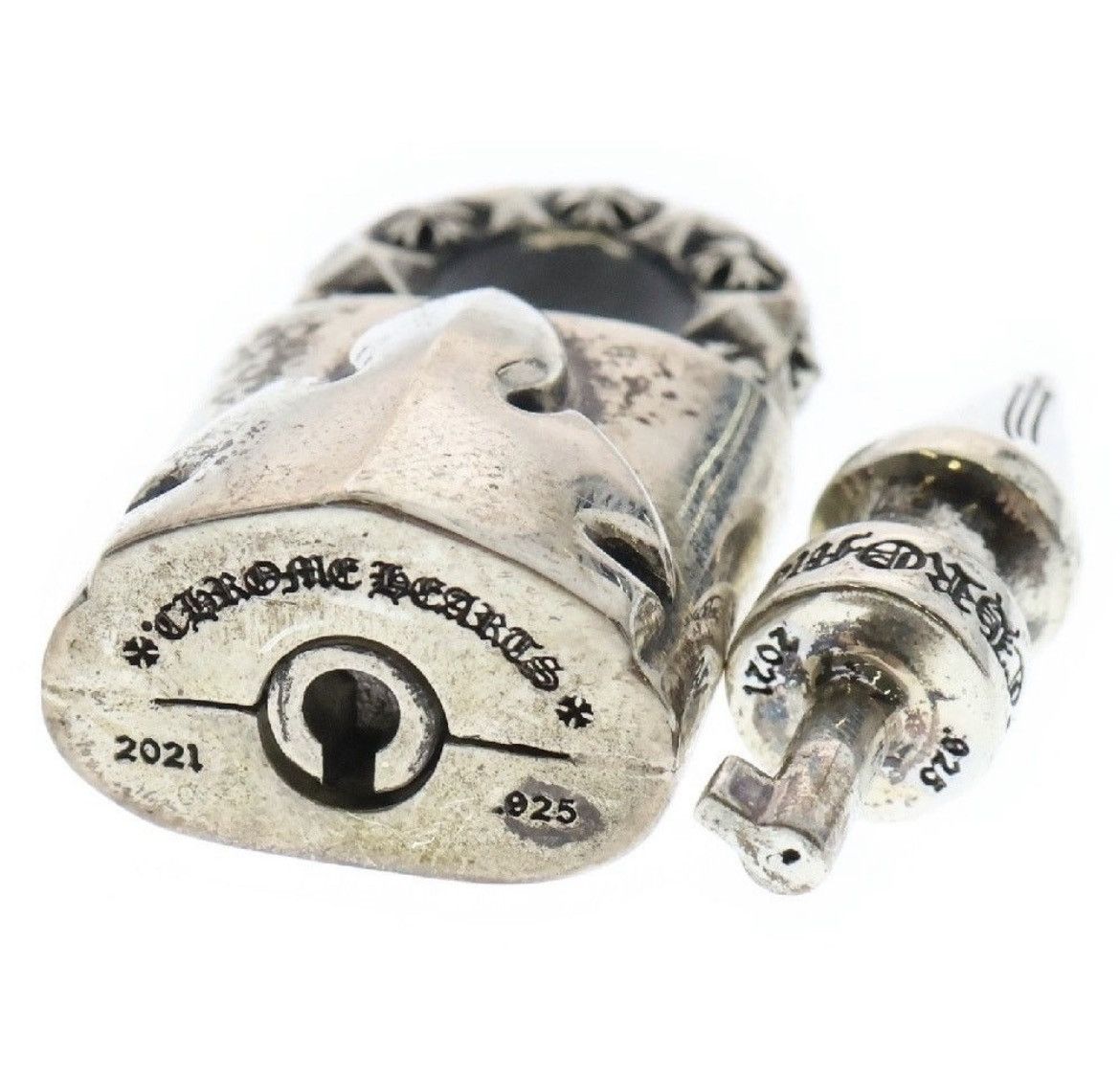 Chrome Hearts Chrome Hearts Flerknee Padlock Necklace Silver Size ONE SIZE - 5 Thumbnail