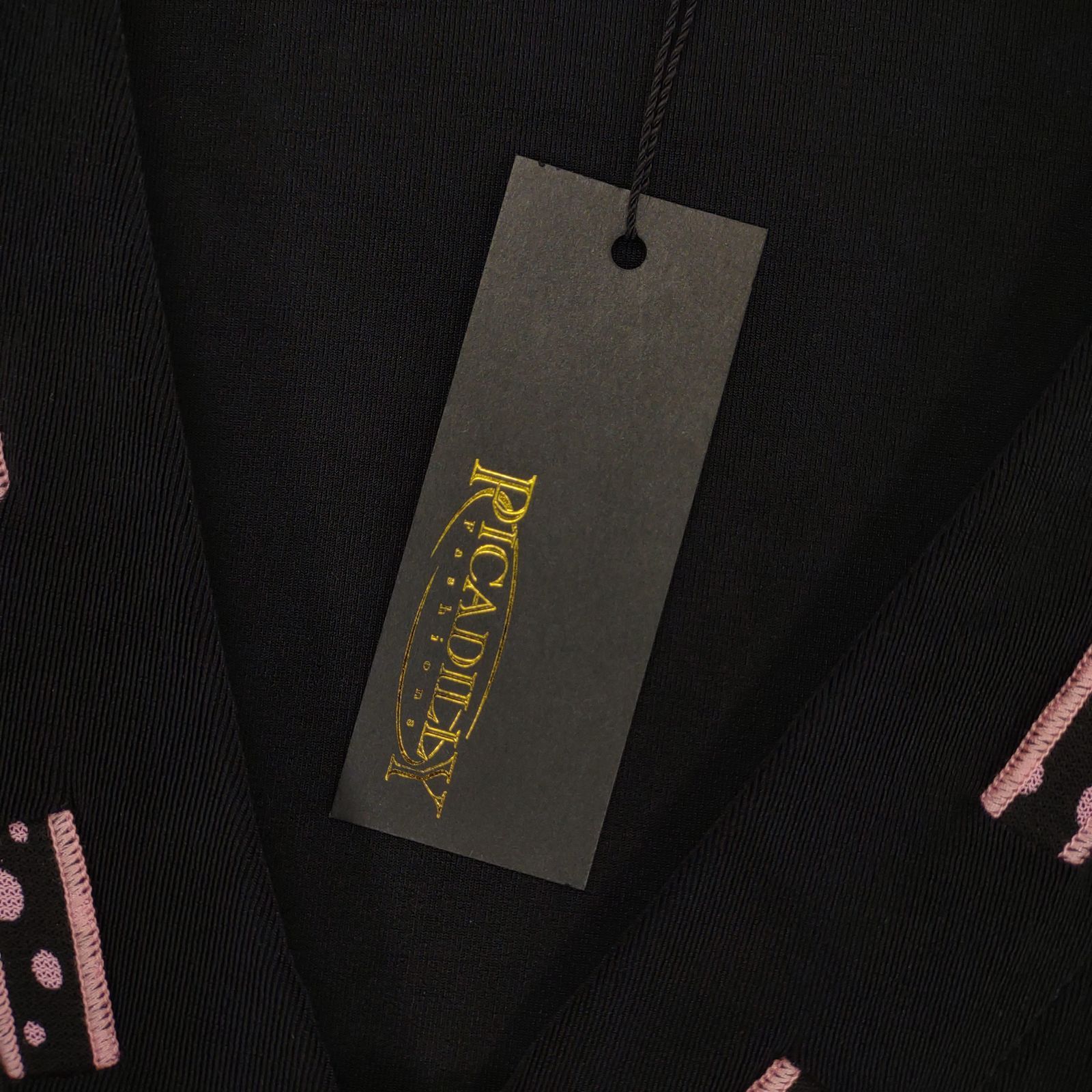 Other NWT Picadilly Sz L Black Pink Ribbon Trim 1-Button Cardigan Size L / US 10 / IT 46 - 4 Thumbnail