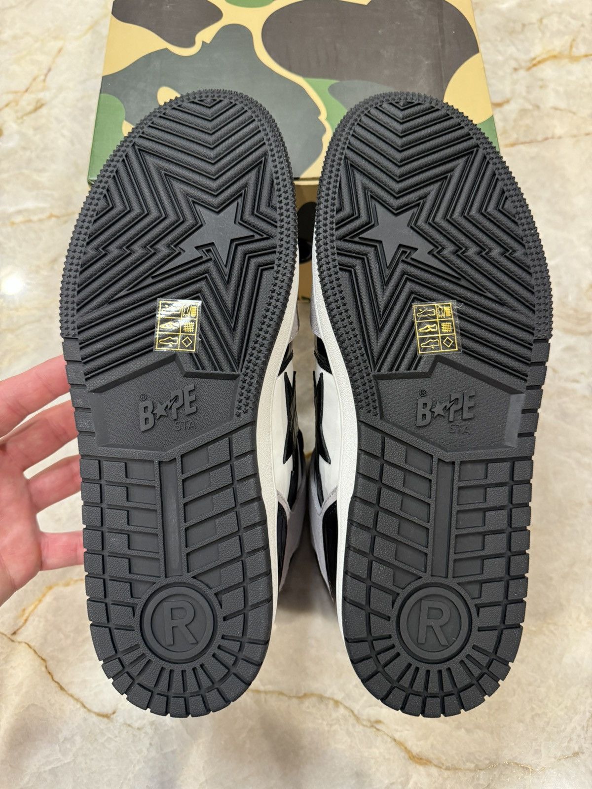 Bape Bape Court Sta High "BLACK WHITE" - Size 12 Size US 12 / EU 45 - 5 Thumbnail