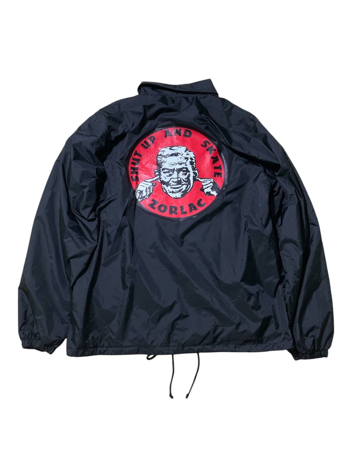 Vintage 80s Zorlac Skateboards Shut Up And Skate Windbreaker Jacket Size US M / EU 48-50 / 2 - 3 Thumbnail