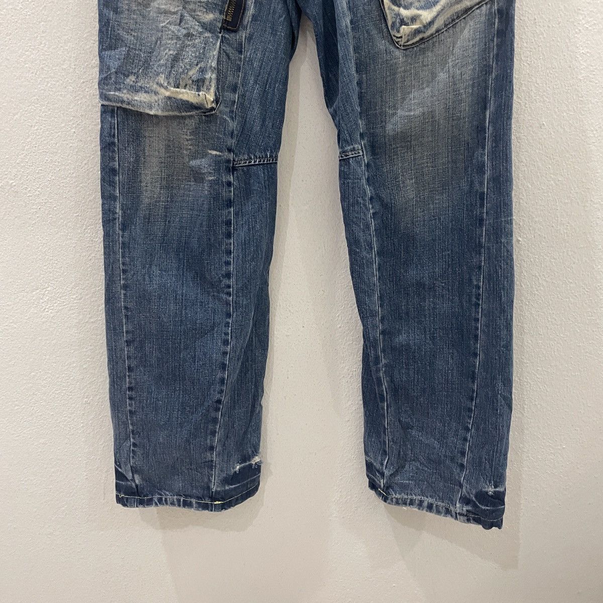 Japanese Brand Vintage Freesoul Tactical Distressed Denim Jeans Size US 32 / EU 48 - 4 Thumbnail