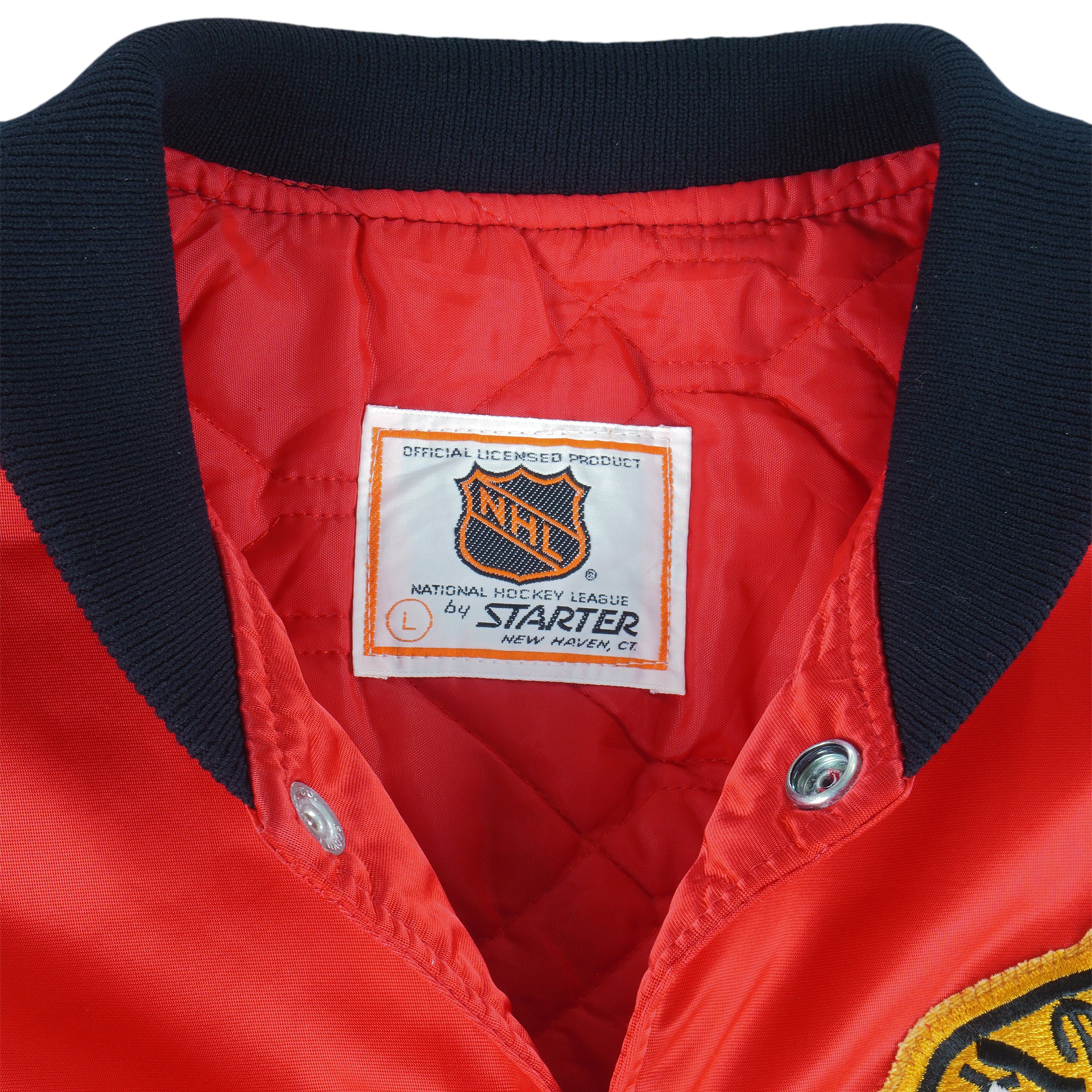 Starter NHL - Chicago Blackhawks Satin Jacket 1980s Size US L / EU 52-54 / 3 - 5 Thumbnail