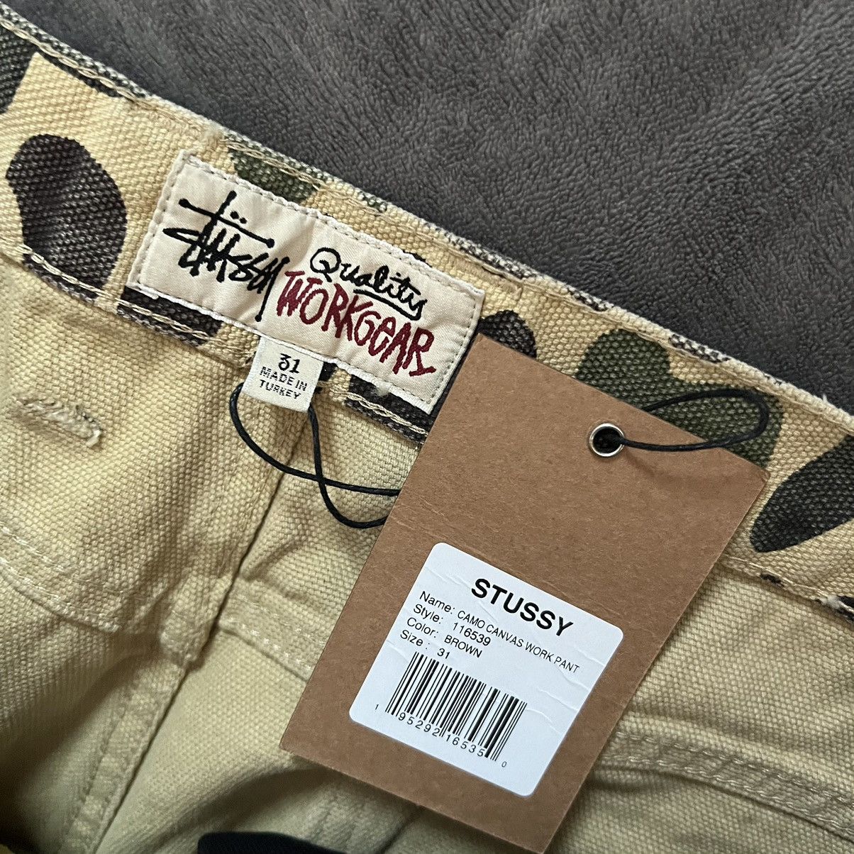 Stussy Stussy Camo Canvas Double Knee Work Pants - Brown | Grailed