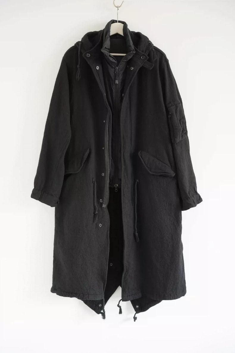 Yohji Yamamoto Yohji Yamamoto Yohji Yamamoto Two-in-One Hooded Parka Coat Size US M / EU 48-50 / 2 - 1 Thumbnail