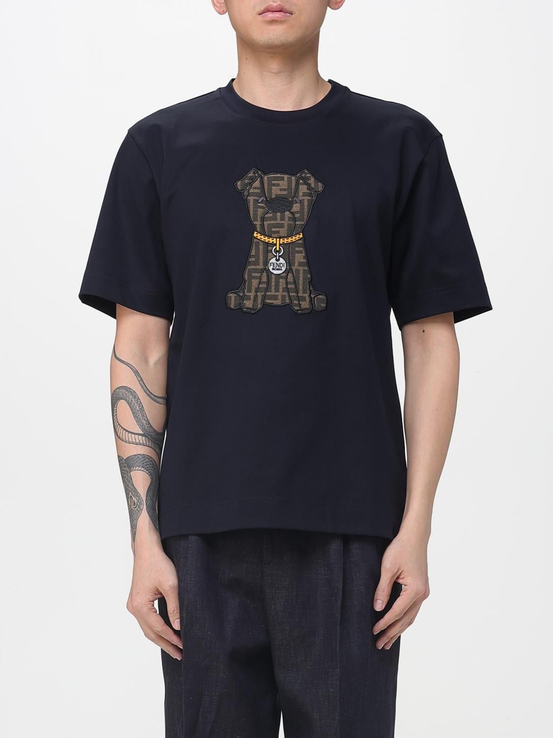 Fendi Fendi T-Shirt Men Blue Size US S / EU 44-46 / 1 - 1 Thumbnail