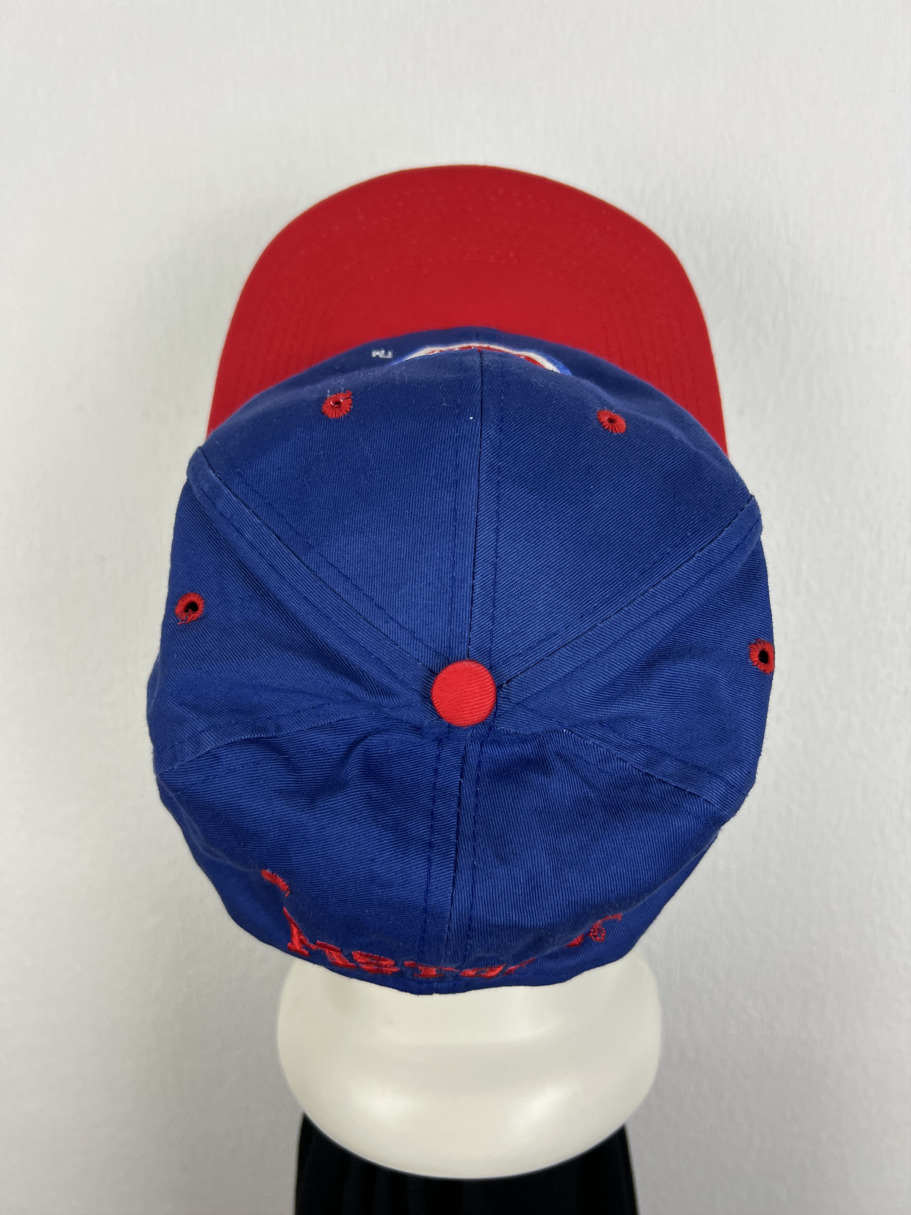Vintage Vintage Detroit Pistons NBA Snapback Cap Hat Blue Red Rare Size 26 - 6 Thumbnail