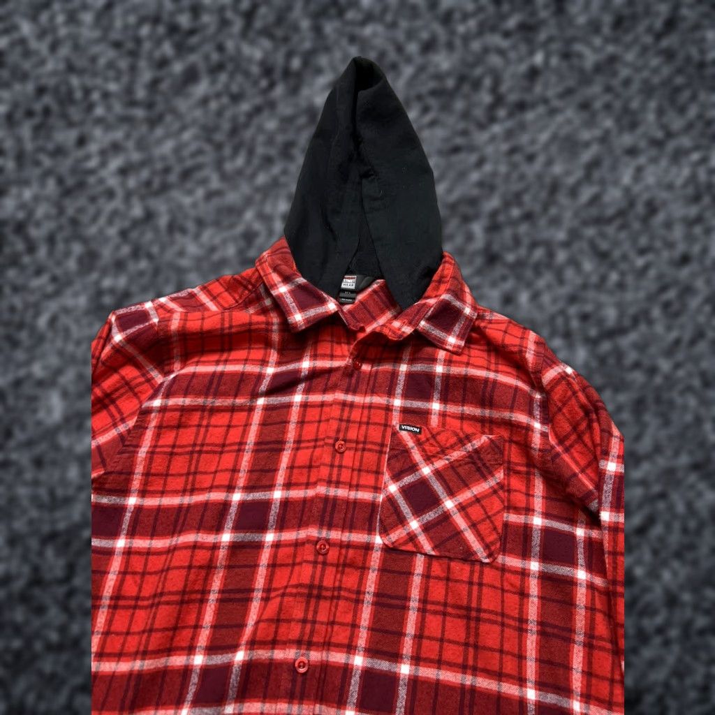 Vintage VINTAGE Vision Street Wear Button-Up Flannel Shirt Men's Large Red 80s 90s Skateboarding Casual Travel Mens Size US L / EU 52-54 / 3 - 1 Thumbnail