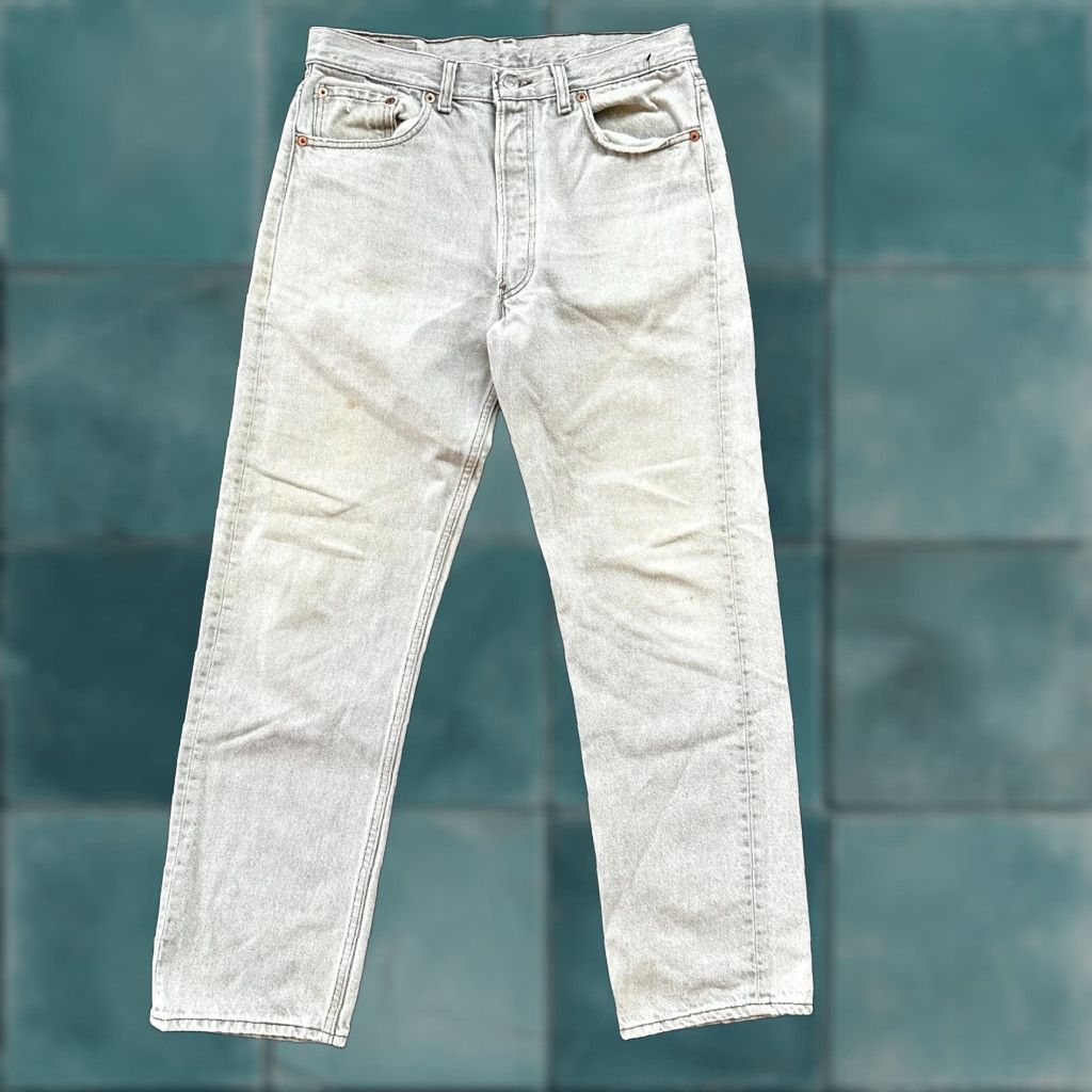 Levi's VTG Levi's 501 Jeans Button Fly 90s 80s Denim Grey 34x30 Men Classic Straight Vintage 501 XX Size US 34 / EU 50 - 1 Thumbnail