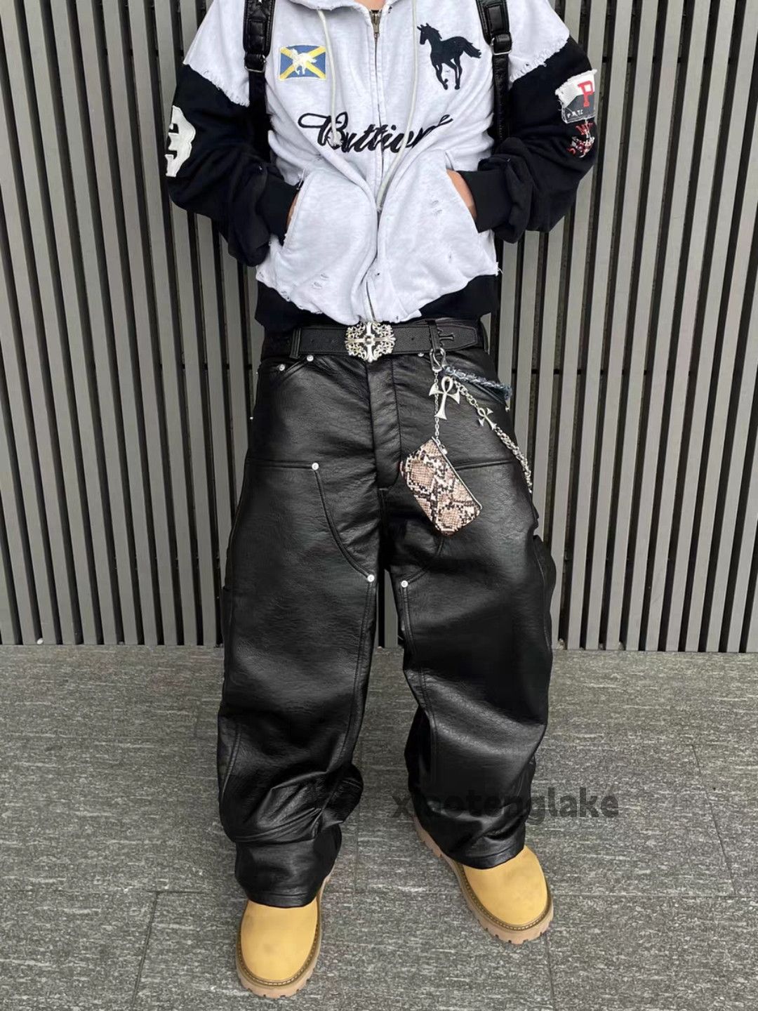 Vintage ltx Balenciaga rickowens style pu baggy opium pants Size US 30 / EU 46 - 4 Thumbnail