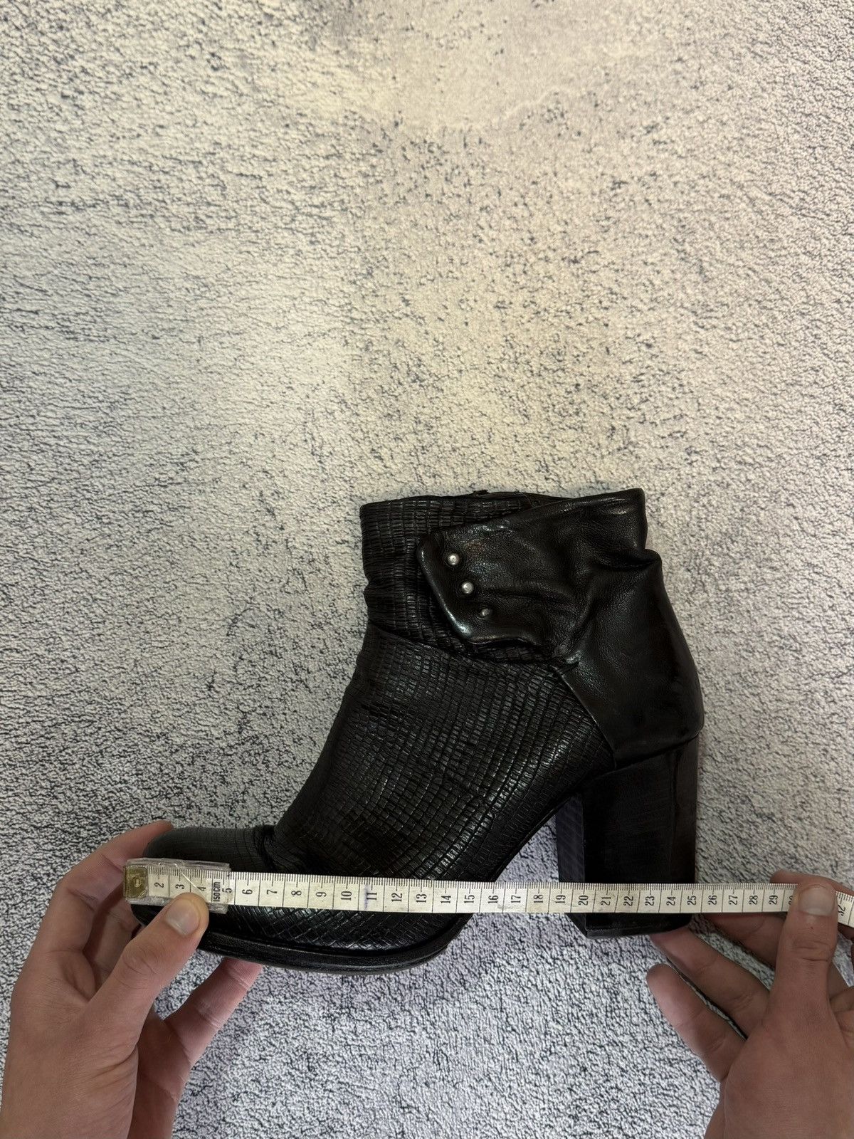 A.S.98 AS.98 Black Textured Leather Block Heel Boots Size 40 Size US 10 / IT 40 - 16 Thumbnail