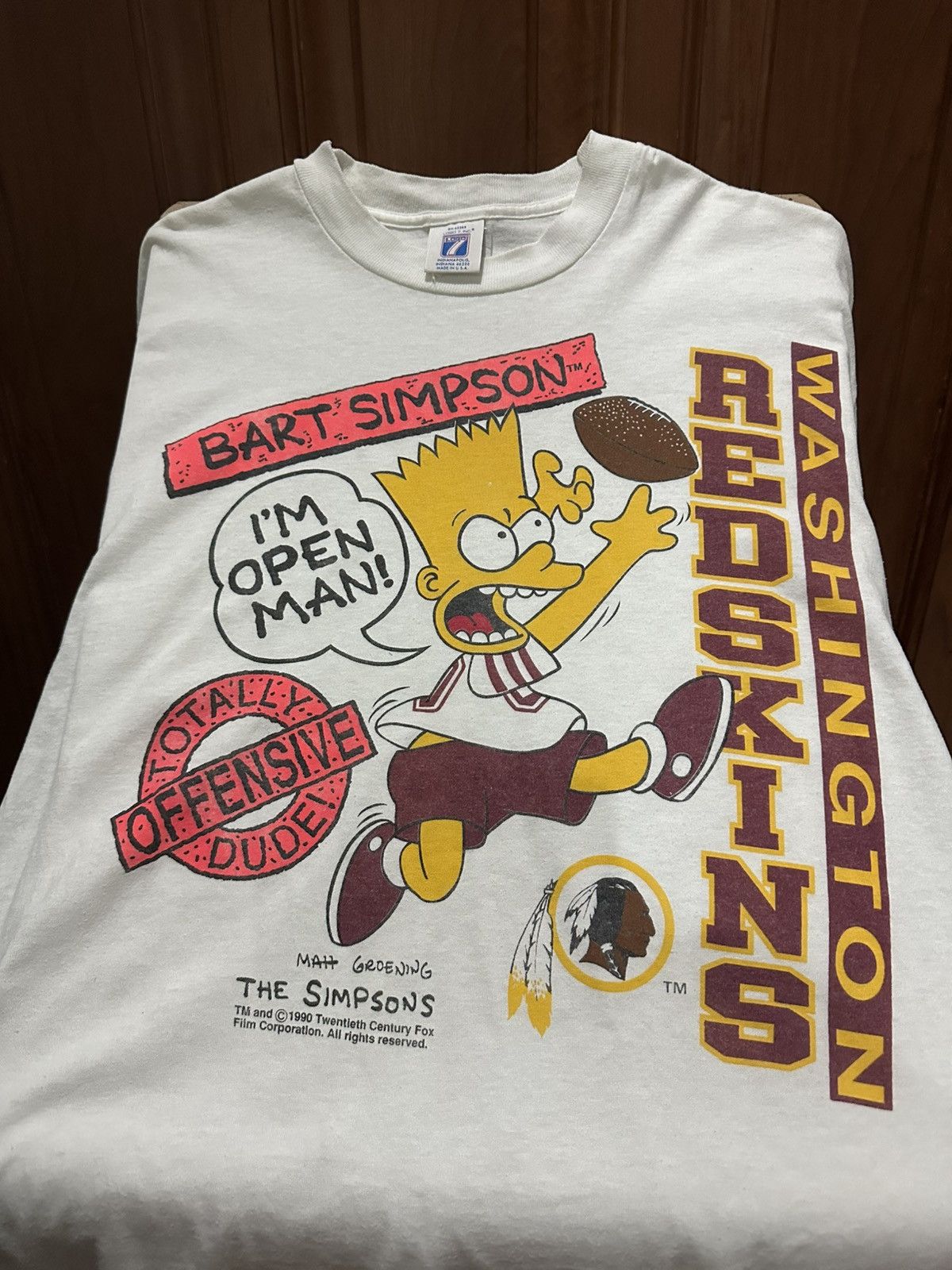 1990 Bart Simpson Redskins Washington