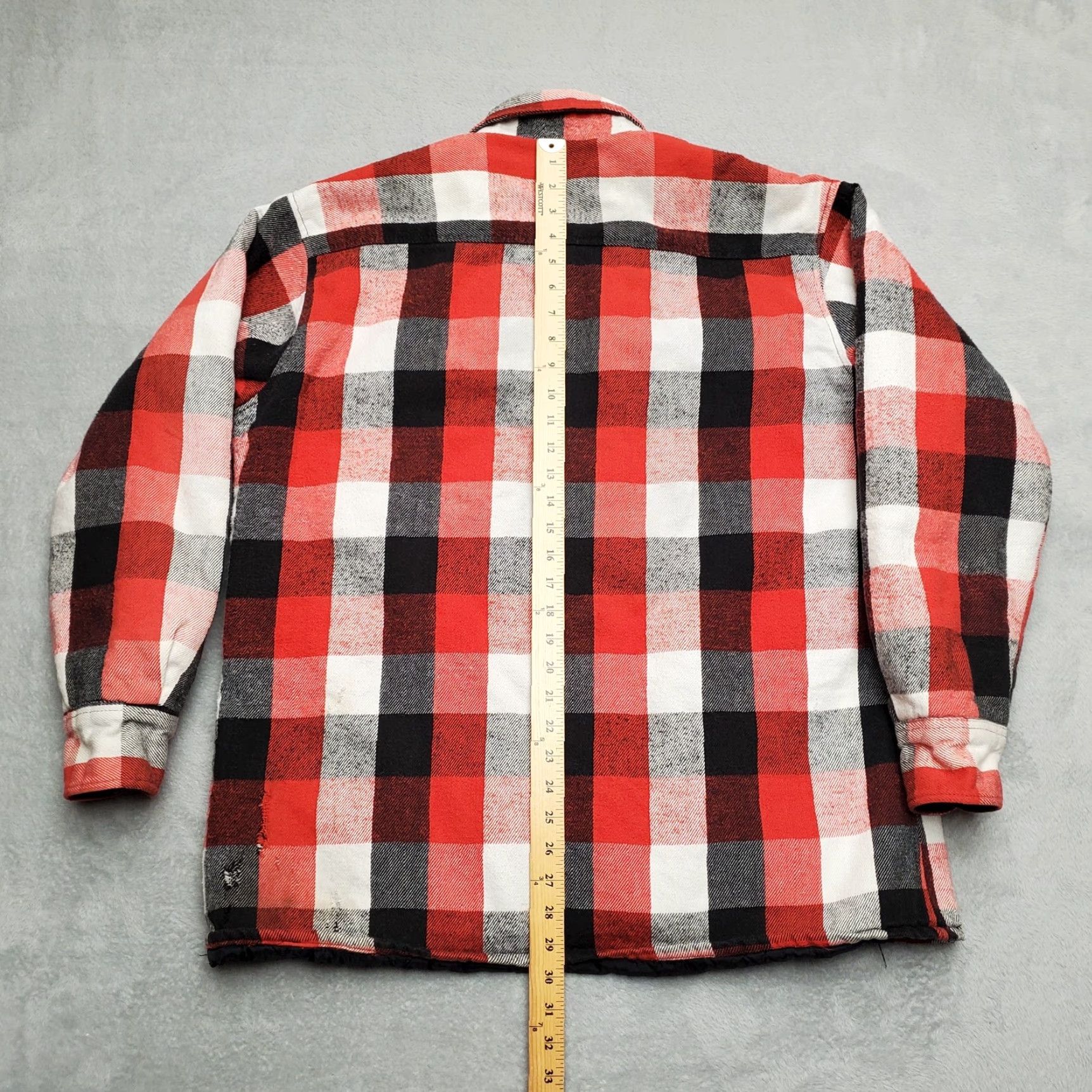 Vintage VINTAGE Five Brothers Shirt Jacket Mens XL Red Plaid Outdoor Lined Pearlsnap Buttons Snap Pockets Casual Twill Cotton Long Sleeve Collar Mens XL Red Size US XL / EU 56 / 4 - 7 Thumbnail