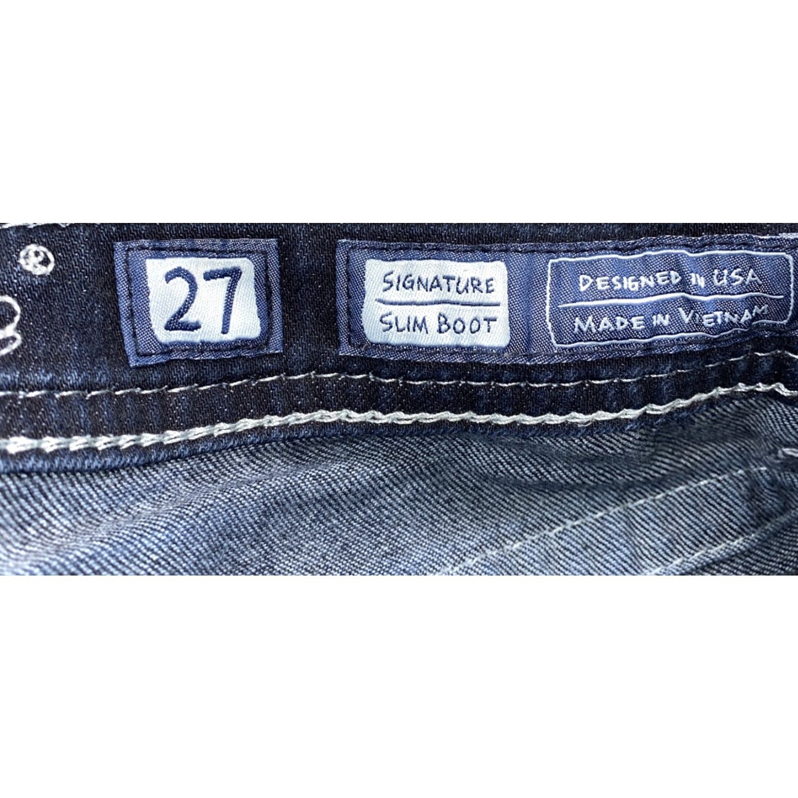 Miss Me Miss Me Womens Jeans Capri Slim Boot Denim Blue 27x19 Inseam 19 Regular Size 27 X 19 Size 27" / US 4 / IT 40 - 7 Thumbnail