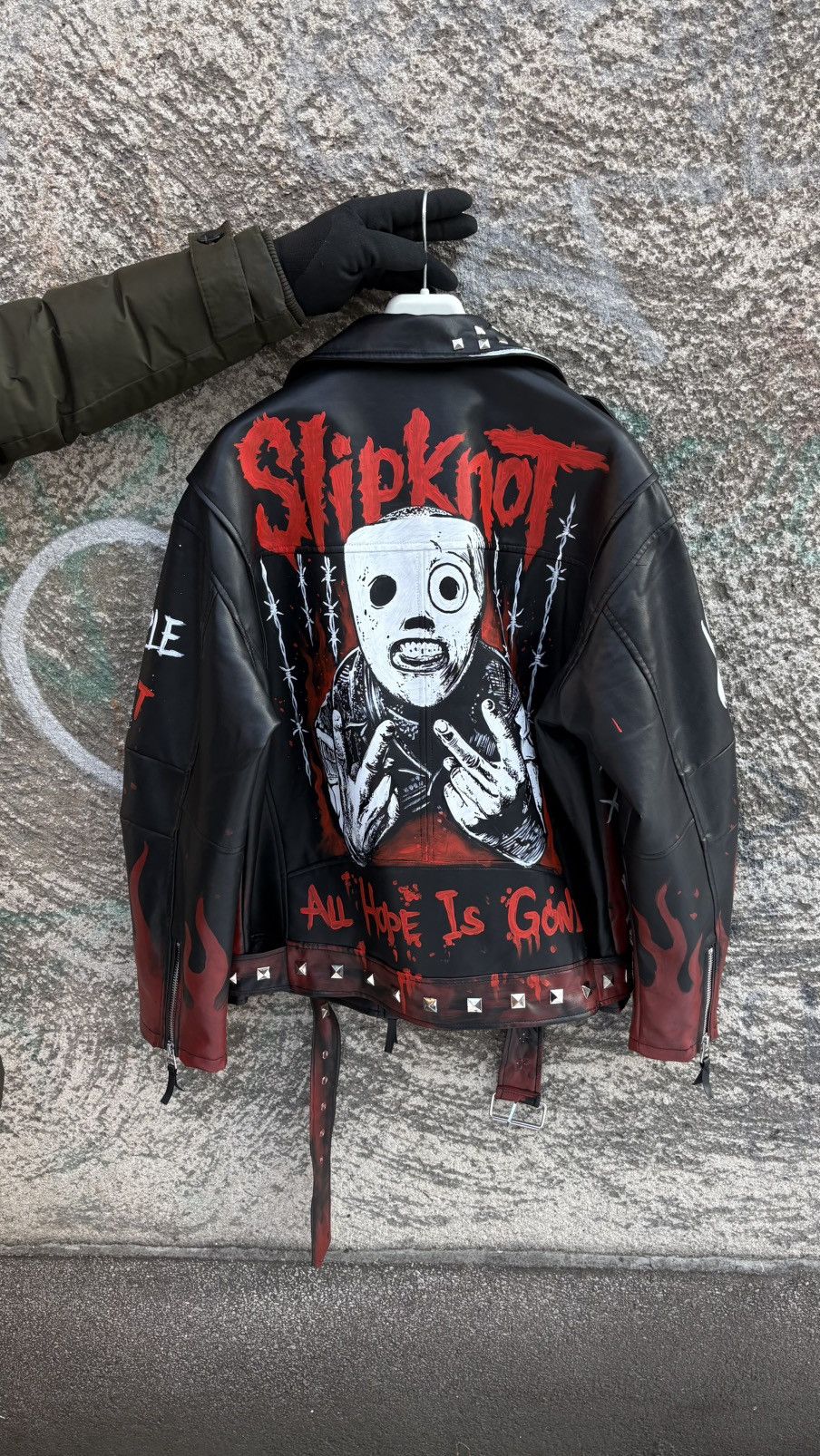 Vintage Custom 1/1 Hand-Painted Slipknot Jacket | Nu-Metal Art Size US L / EU 52-54 / 3 - 3 Thumbnail