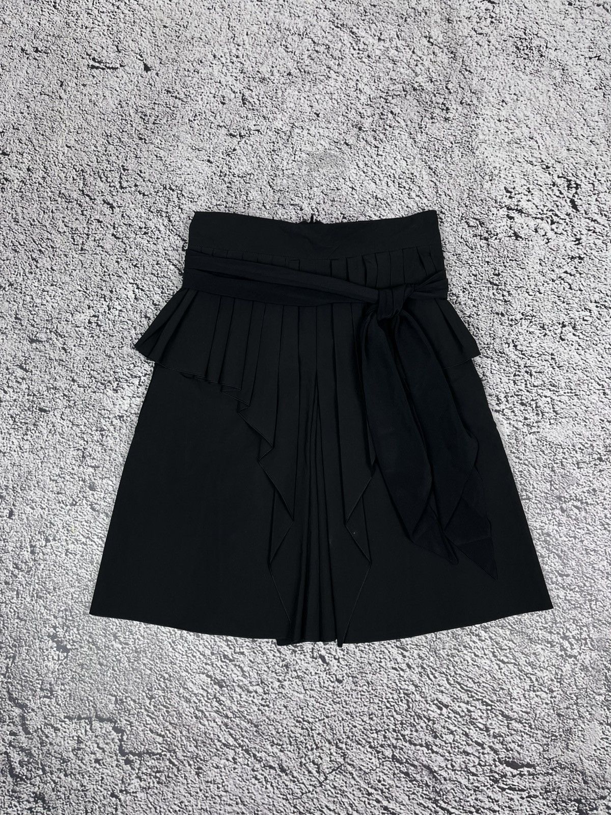 Sportmax Vintage Spotmax Max Mara pleated asymmetric belted skirt Size XS / US 0-2 / IT 36-38 - 1 Thumbnail