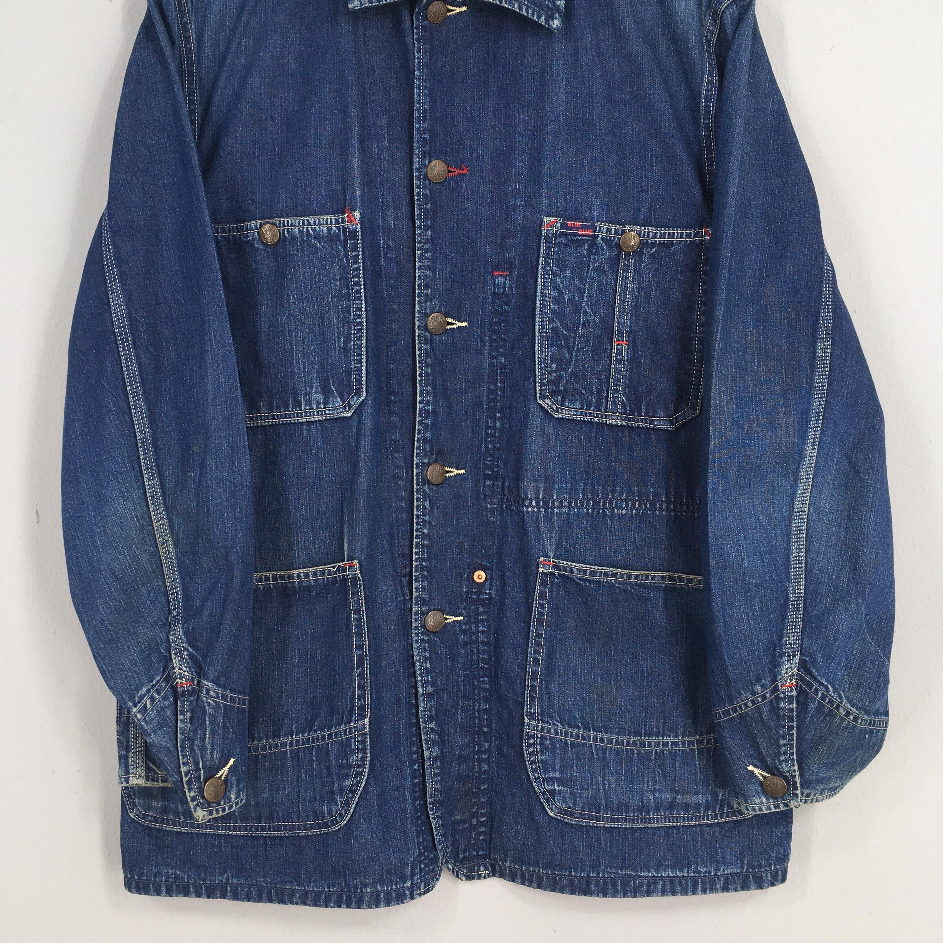 45rpm Vintage Blue Blue Japan Chore Denim Workers Jacket Medium Size US M / EU 48-50 / 2 - 4 Thumbnail