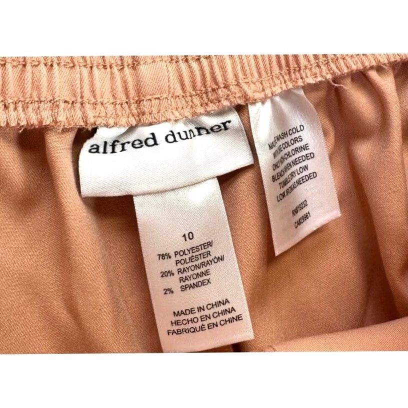 Vintage Alfred Dunner Pants Womens 10 Pink Peach Keen Stretch Straight Leg Pull Ladies NEW Size 32" / US 10 / IT 46 - 4 Thumbnail