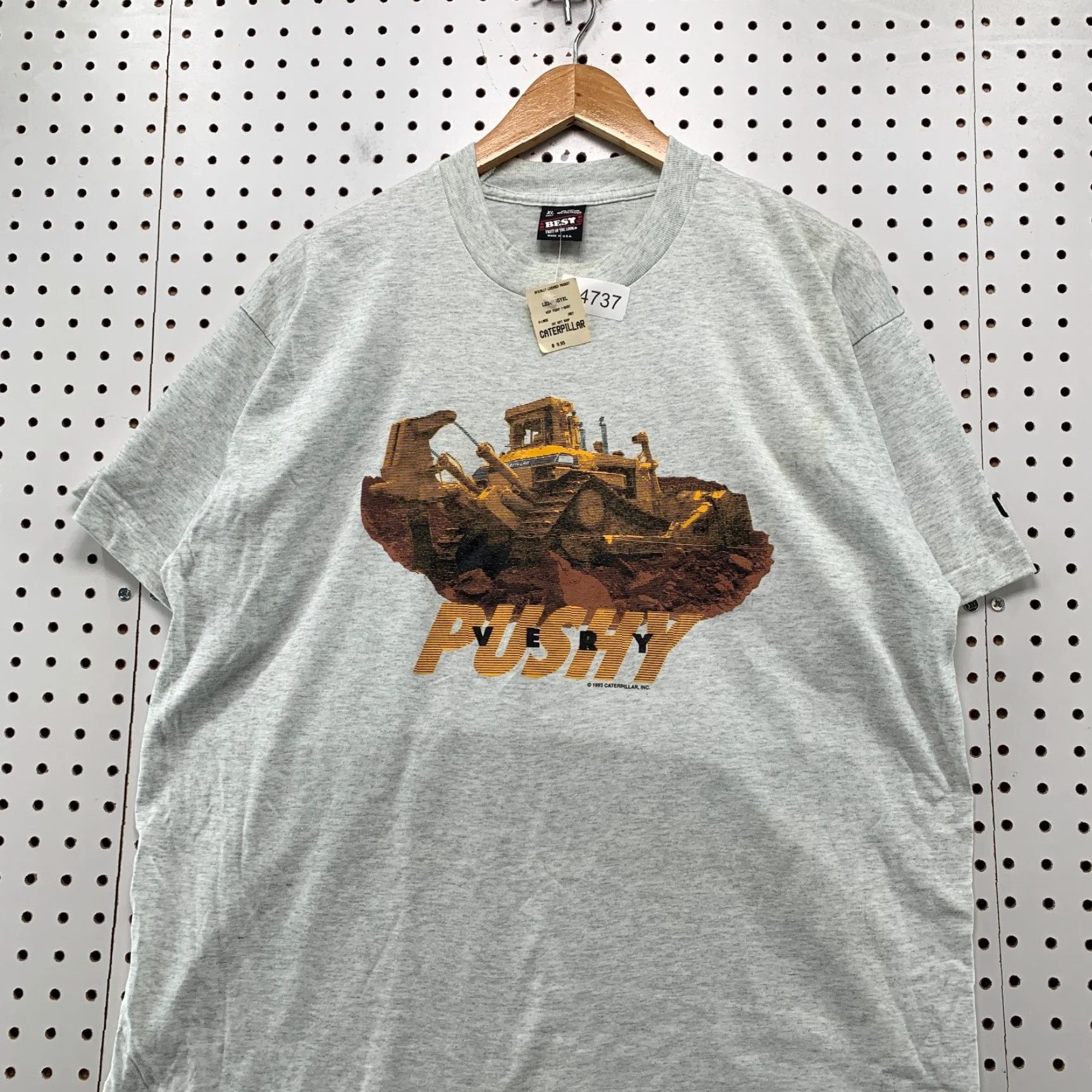 Vintage Vintage CAT Caterpillar Shirt Mens XL Gray Single Stitch Made USA NEW Bulldozer Size US XL / EU 56 / 4 - 2 Thumbnail