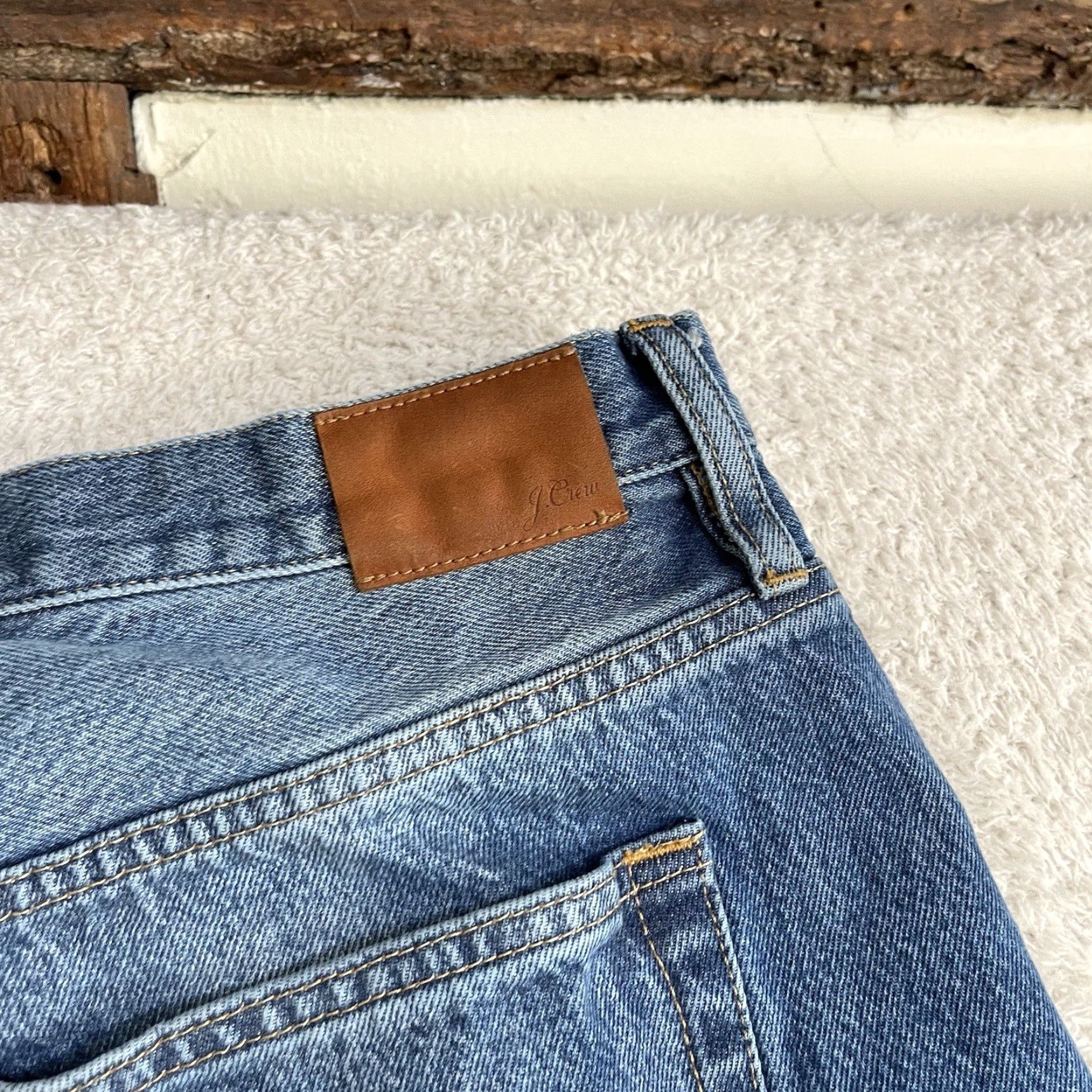 J.Crew VINTAGE J.CREW Jeans Women's 32T (36x30) Blue Slouchy Boyfriend High Rise Boho Mom Faded Jeans Size 24" / US 00 / IT 34 - 6 Thumbnail