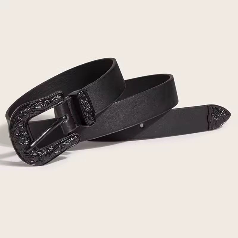 Other Casual Black Retro Cowboy Style Belt Size ONE SIZE - 1 Thumbnail