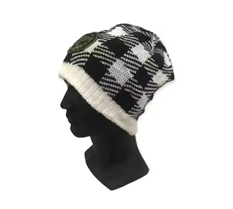Vintage Sagres Plaid Tartan Beanie Hat Size ONE SIZE - 2 Thumbnail