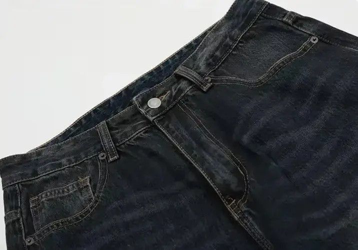 Japanese Brand Design Wide Leg Loose Straight Streetwear Jeans Pants Size US 30 / EU 46 - 4 Thumbnail