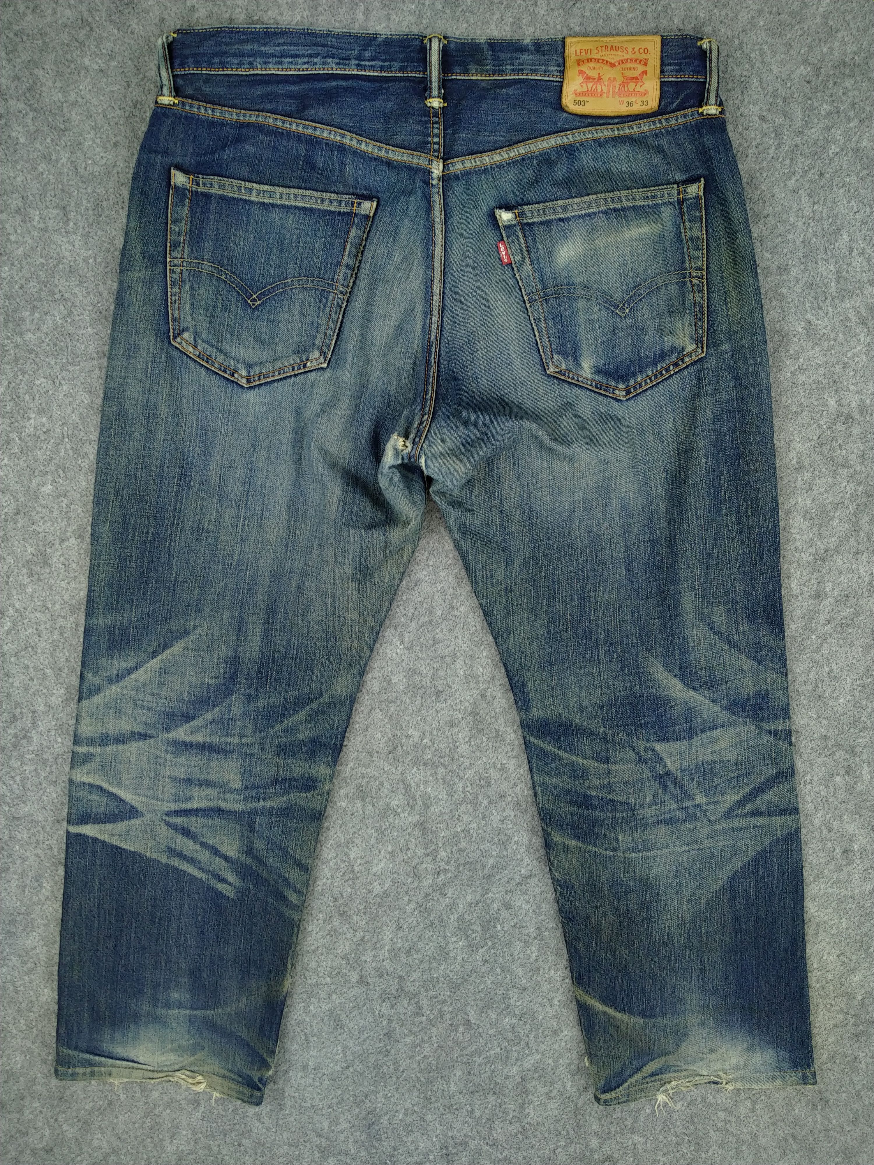Levi's Levi's 503 Rusty Whisker Denim 37x28 JN677 Size US 37 - 2 Thumbnail