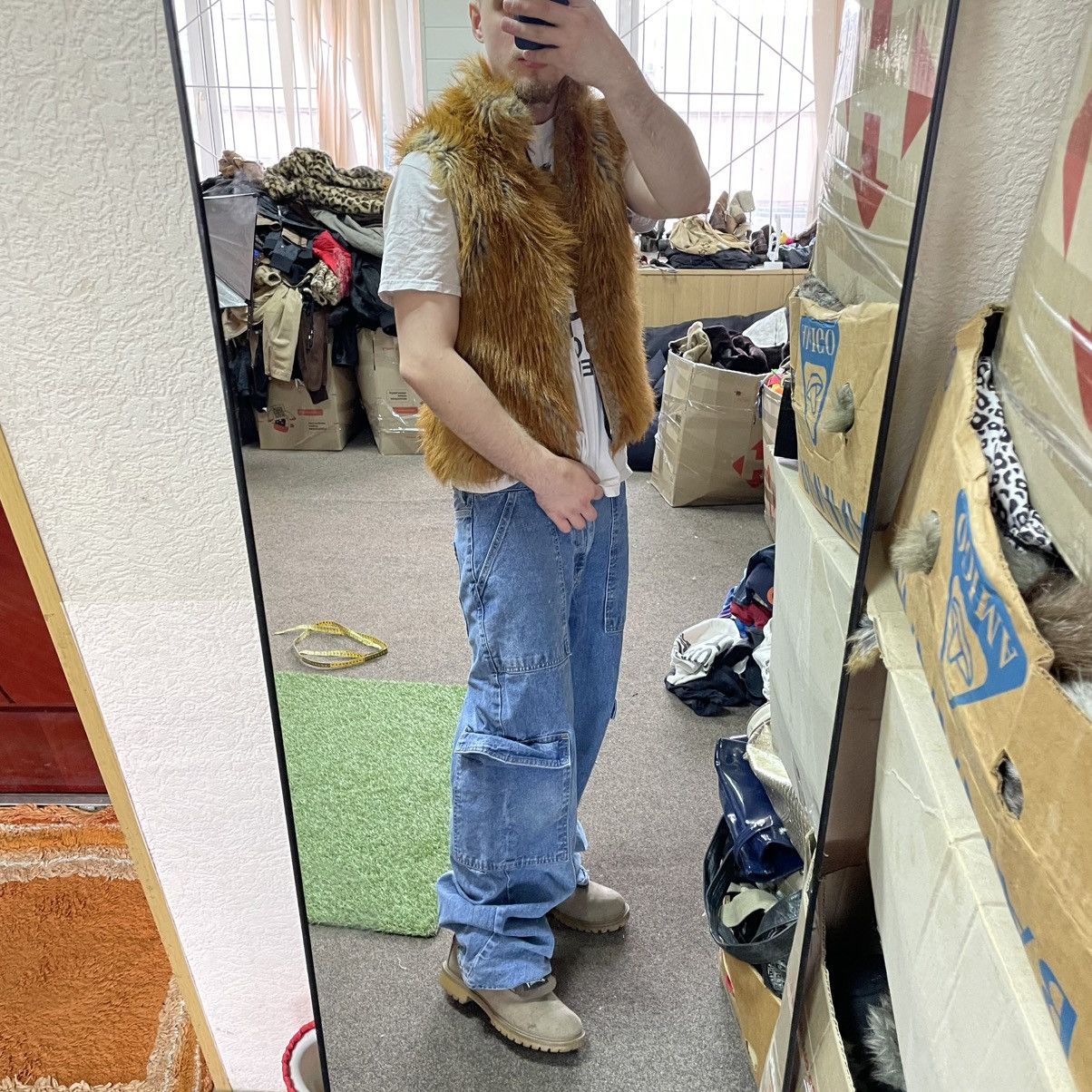 20471120 Vintage Y2K Furry Jacket Mohair Punk Opium BALENCIAGA Style Size M / US 6-8 / IT 42-44 - 7 Thumbnail