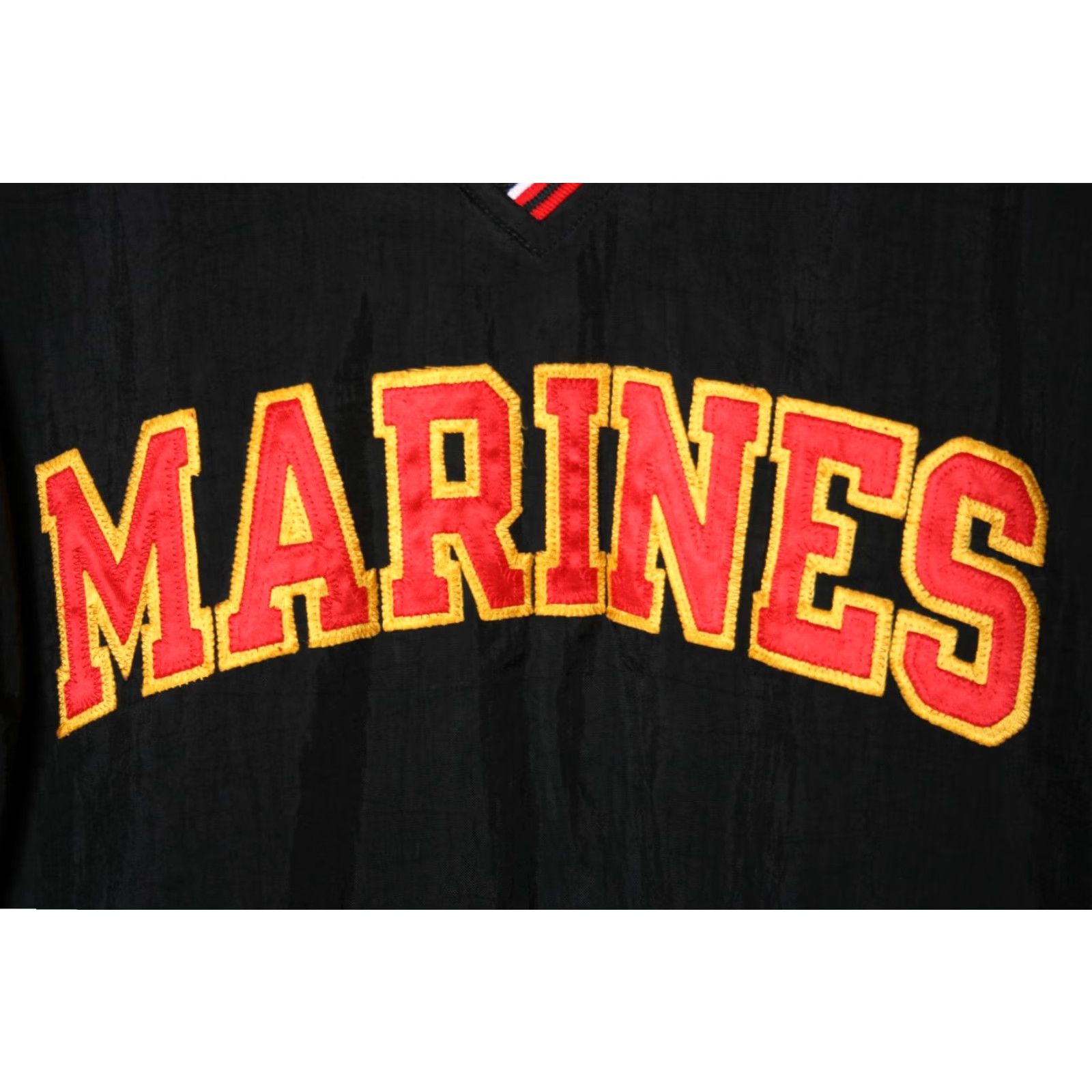 Champion VINTAGE Champion Marines USMC Devil Dogs Pullover Windbreaker Jacket XL Men Black Windbreaker Shirt Jacket? Size US XL / EU 56 / 4 - 3 Thumbnail