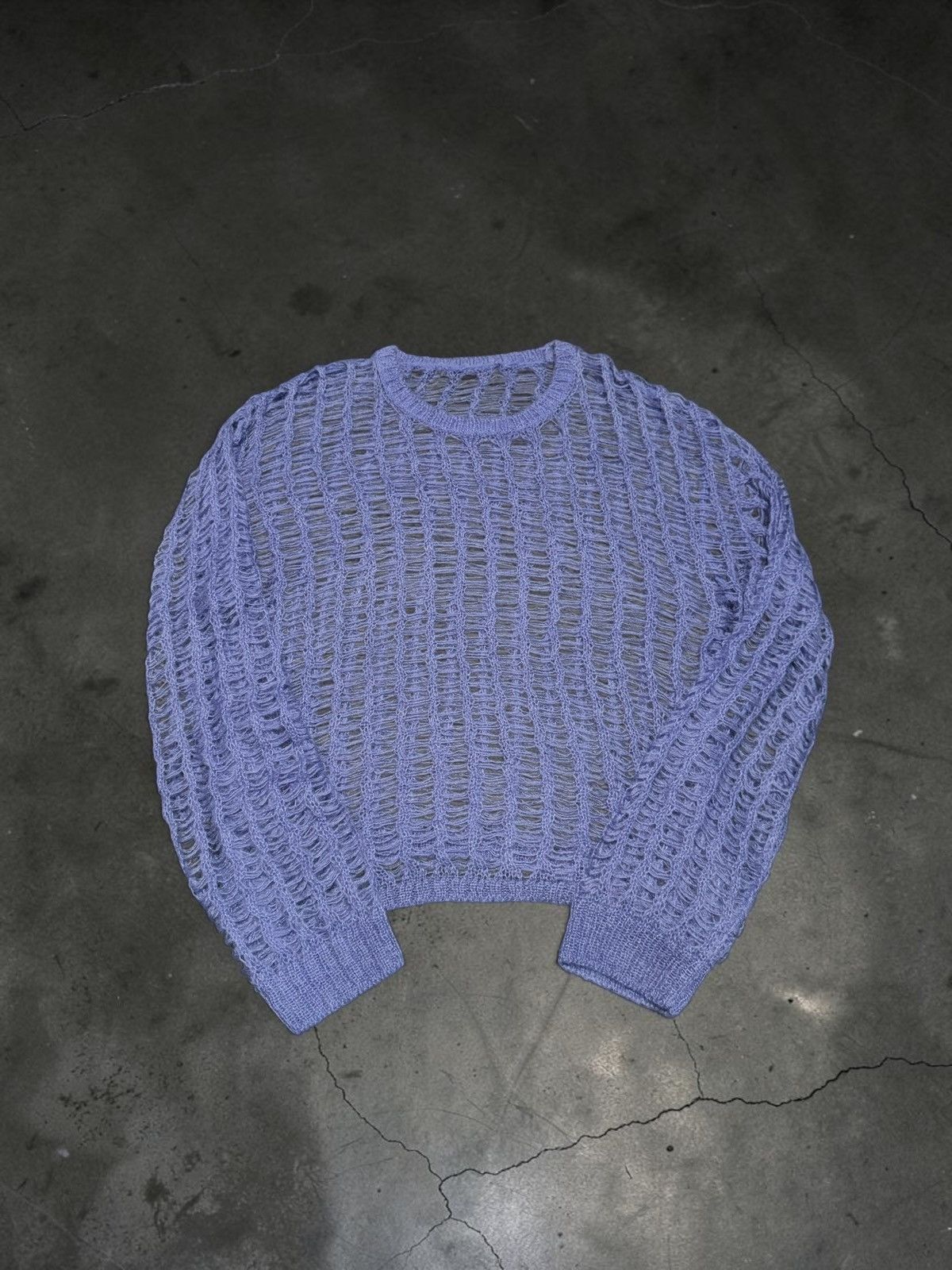 Vintage Vintage Purple See-Through Knit Size US L / EU 52-54 / 3 - 1 Thumbnail