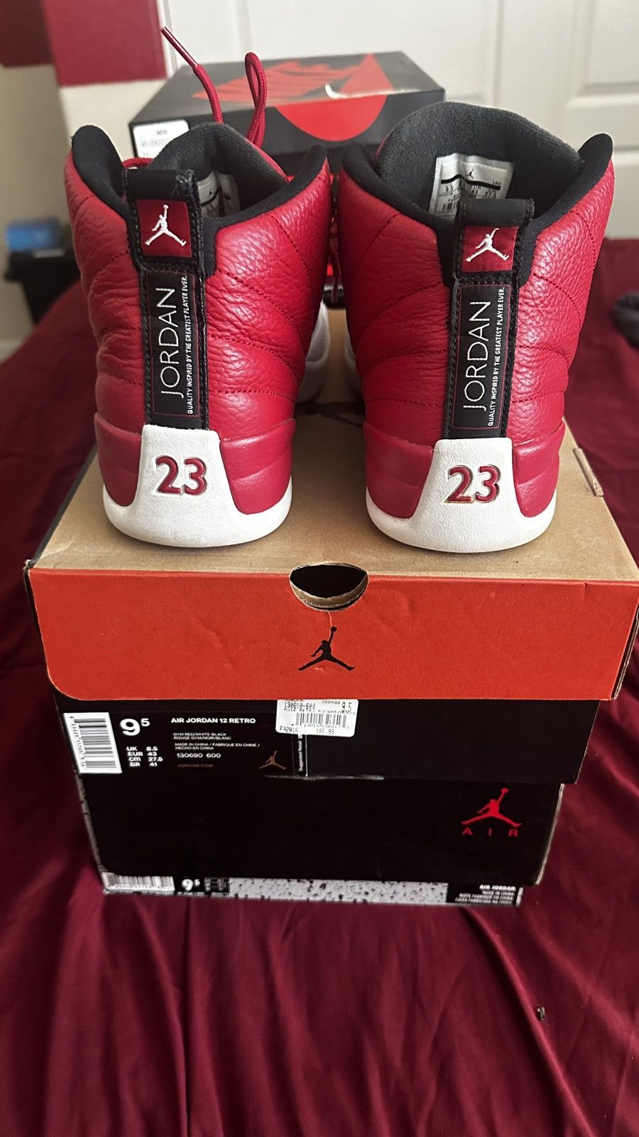 Jordan Brand Jordan 12 Retro Gym Red Size US 9.5 / EU 42-43 - 1 Thumbnail