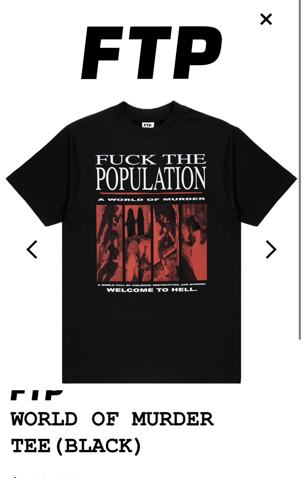 FTP 14 Year Anniversary Logo Tee Black Size XL Shirt BRAND