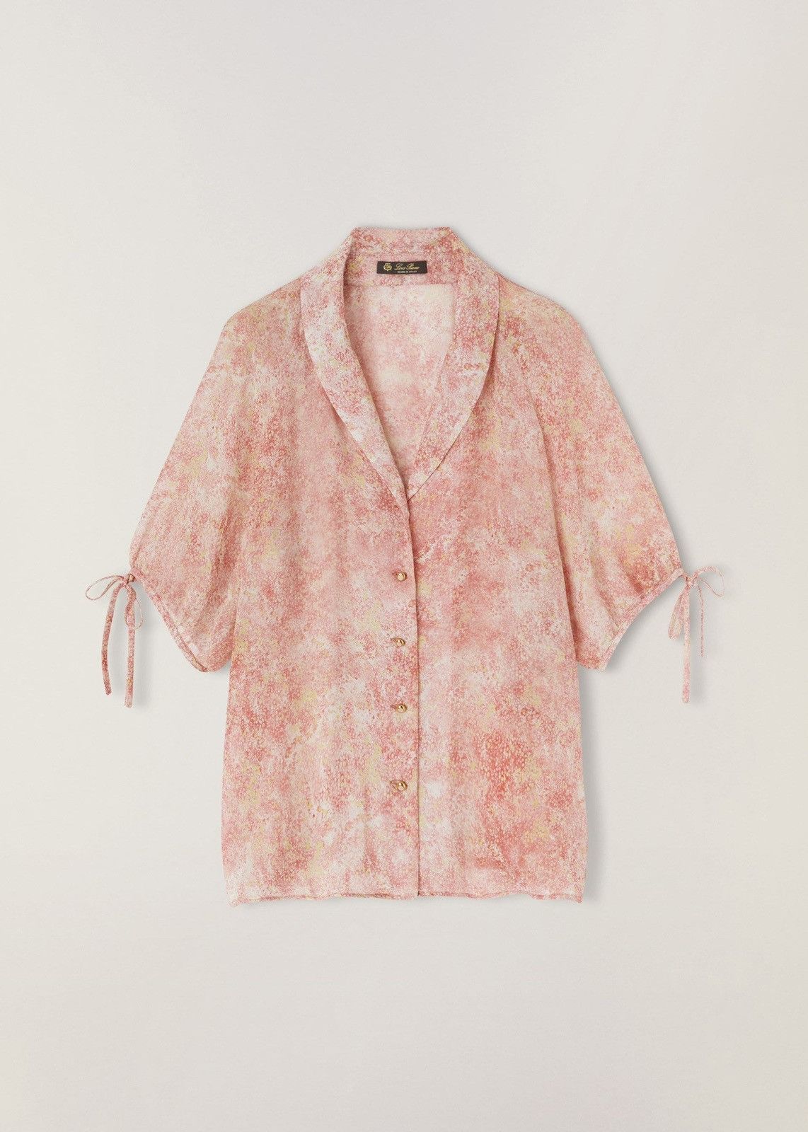 Loro Piana o1srvl11e0825 FAM8536 Claudia Shirt in Red/Beige Size S / US 4 / IT 40 - 1 Thumbnail