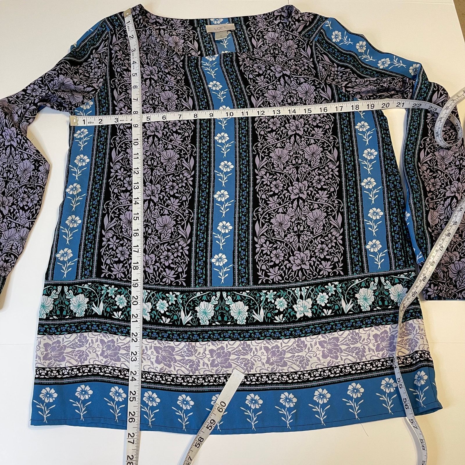 Loft LOFT Floral Pullover Tunic Blouse Top Size S / US 4 / IT 40 - 7 Thumbnail