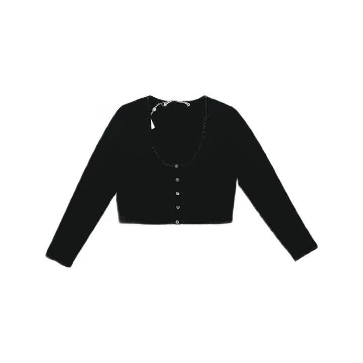 Alexander Wang Alexander Wang Black Knitted Cardigan 0079 Size L / US 10 / IT 46 - 1 Thumbnail