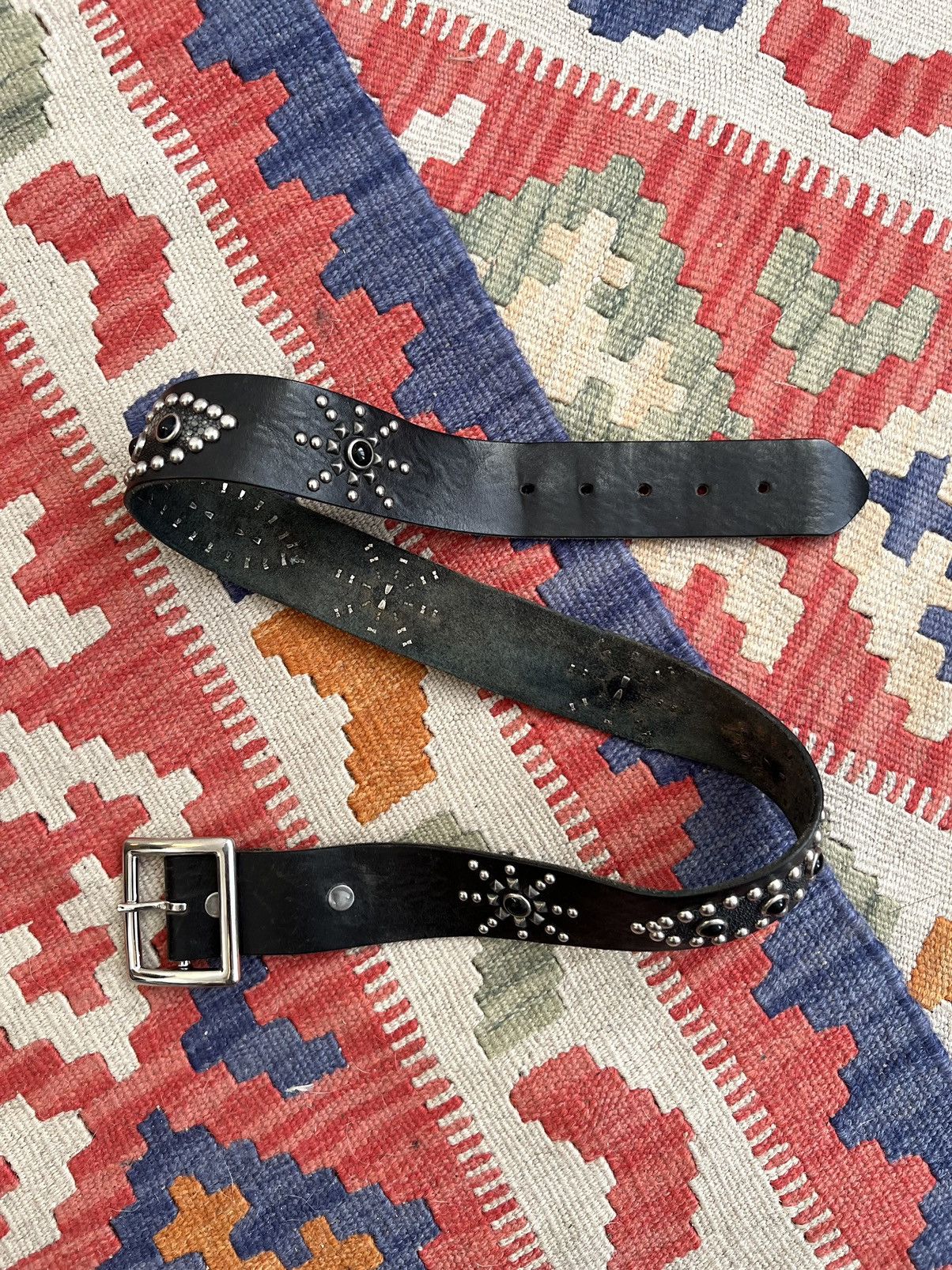 Iron Heart Vintage Hollywood Trading Company Stud Stingray Leather Belt Size ONE SIZE - 1 Thumbnail