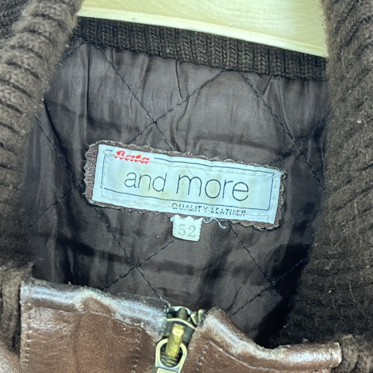 Leather × Vintage VINTAGE 90S GENUINE LEATHER JACKET BOMBER FLIGHT BROWN Size US L / EU 52-54 / 3 - 6 Thumbnail