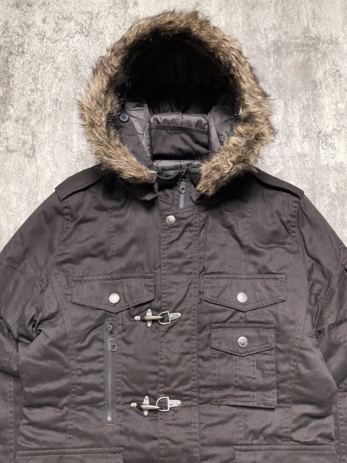 In The Attic In The Attic Fur Hooded Parka Jacket Vkei Style Size US M / EU 48-50 / 2 - 3 Thumbnail