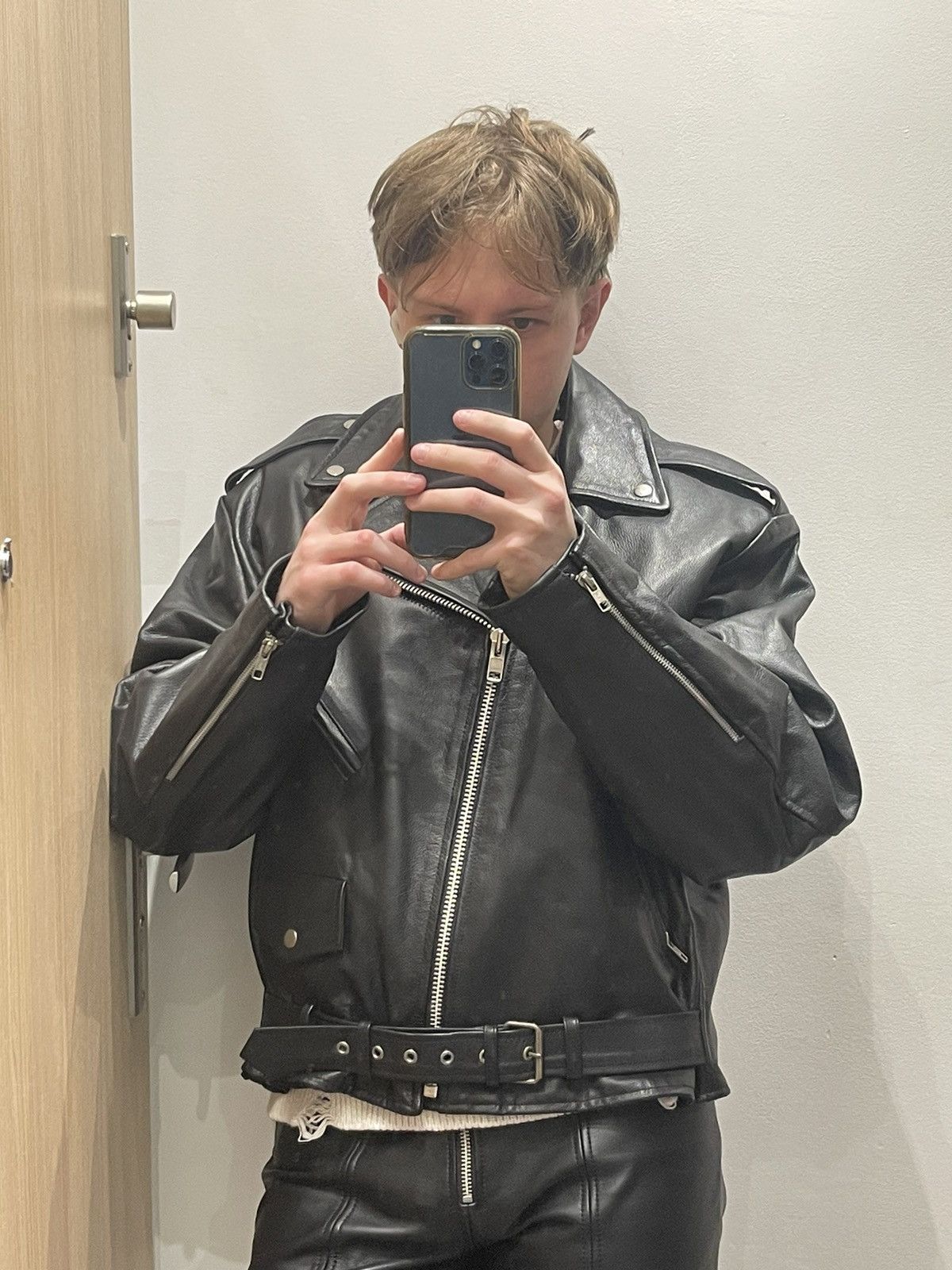 Leather Vintage Highway Black Racing Real Cow Leather Biker Jacket Size US L / EU 52-54 / 3 - 4 Thumbnail